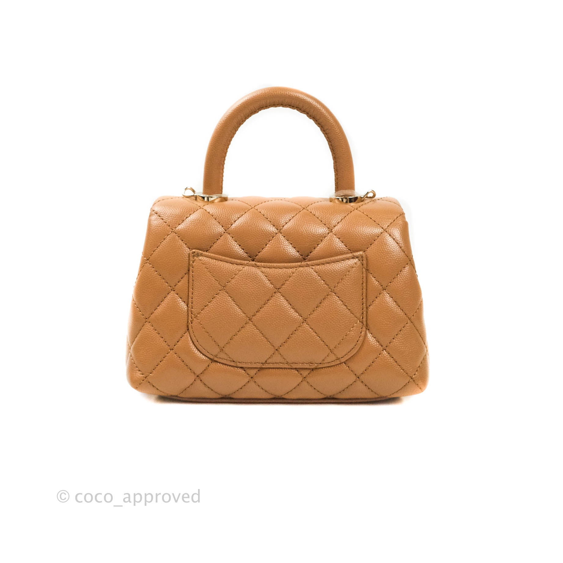 Chanel Quilted Extra Mini Coco Handle Dark Beige Caviar Gold Hardware – Coco  Approved Studio