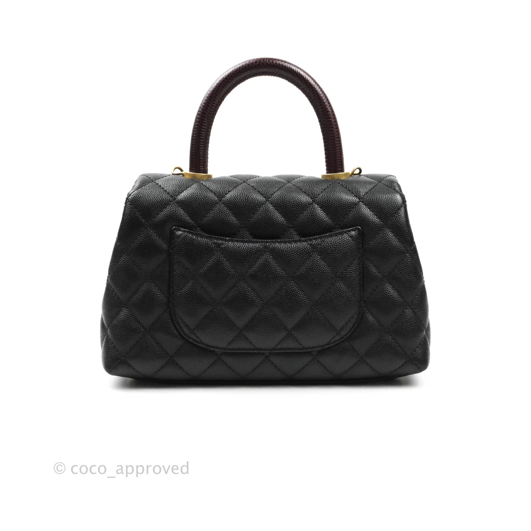 Chanel Mini (Small) Coco Handle Quilted Pink Caviar Gold