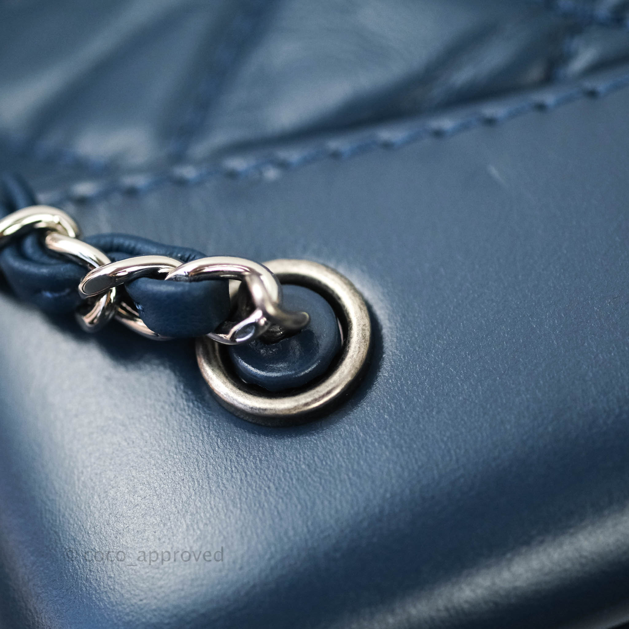 CC Blue Aged Calfskin Small Gabrielle Backpack JZC6074 – Vintage Sac