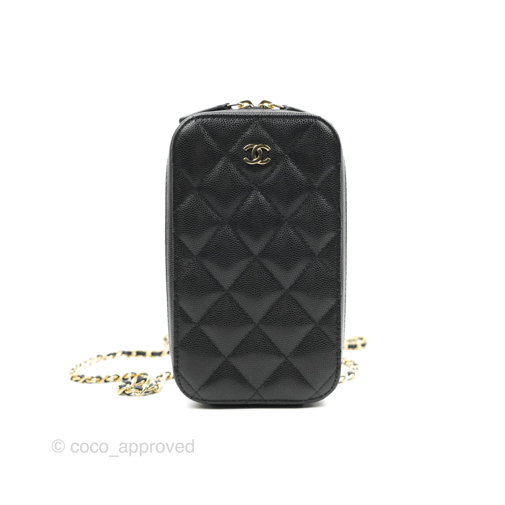 Chanel Quilted iPhone X Phone Case Black Caviar Gold Hardware – Coco  Approved Studio