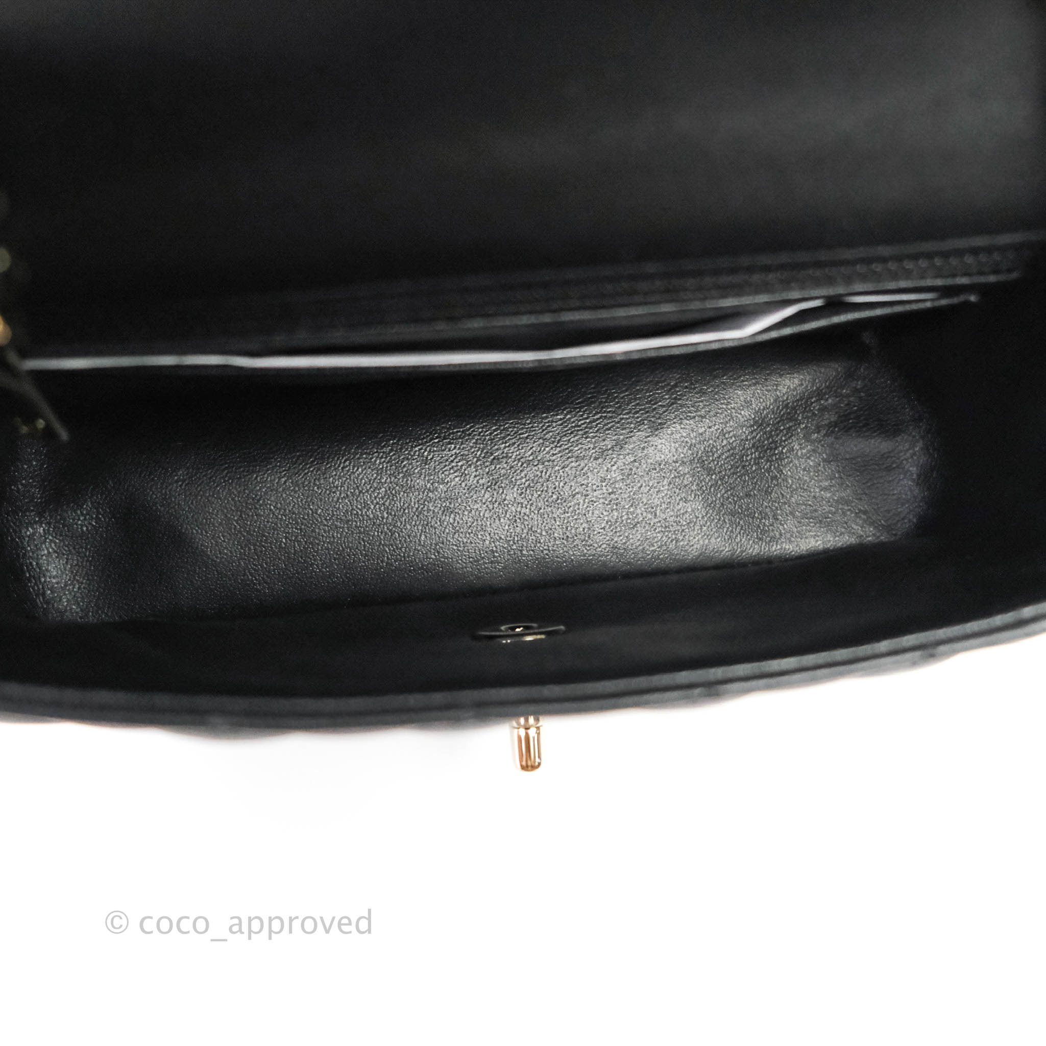 CHANEL Velvet Quilted Crystal CC Mini Flap Black 1257307
