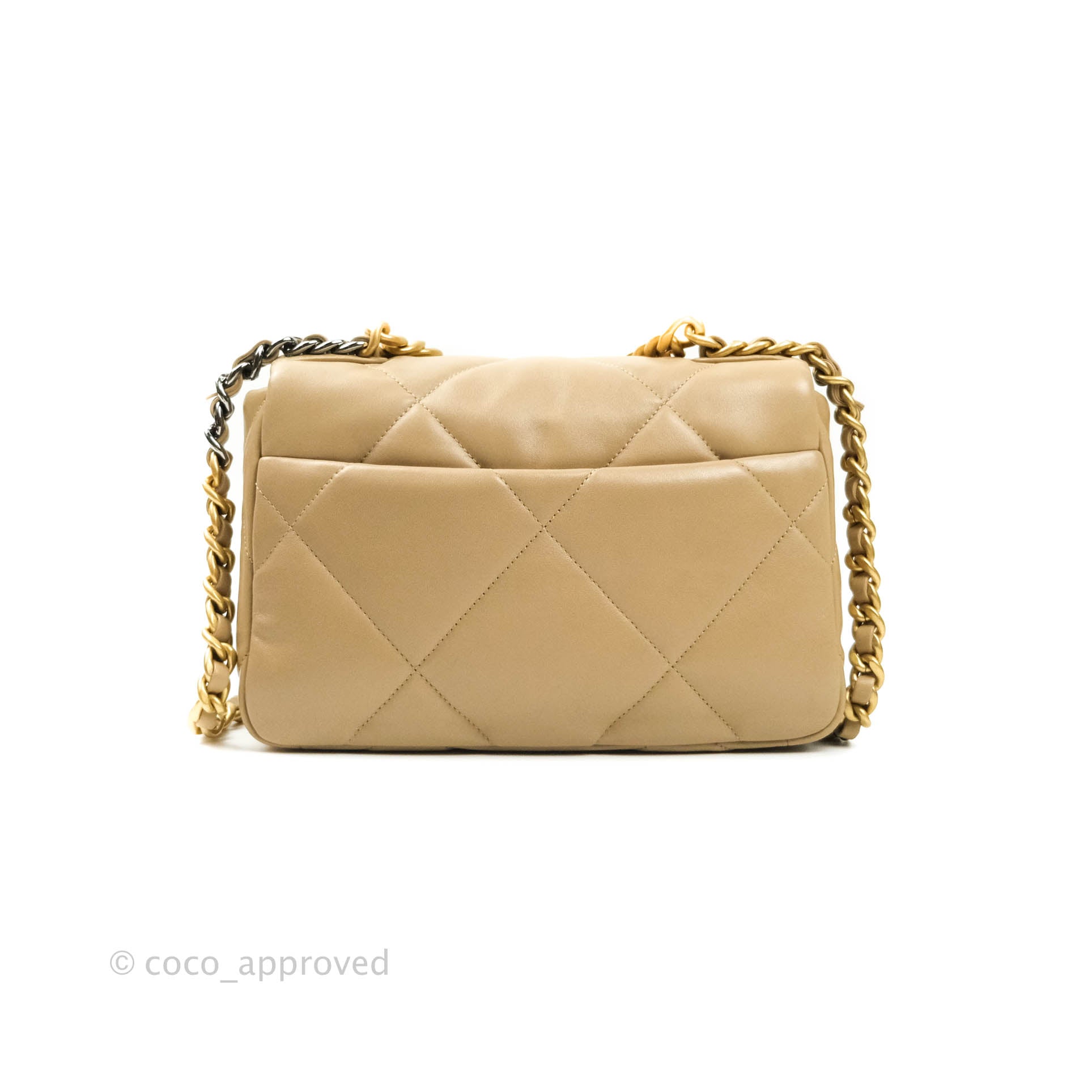 SASOM  bags Chanel 19 Small Flap Bag In Lambskin With Gold-Silver Hardware  Dark Beige Check the latest price now!