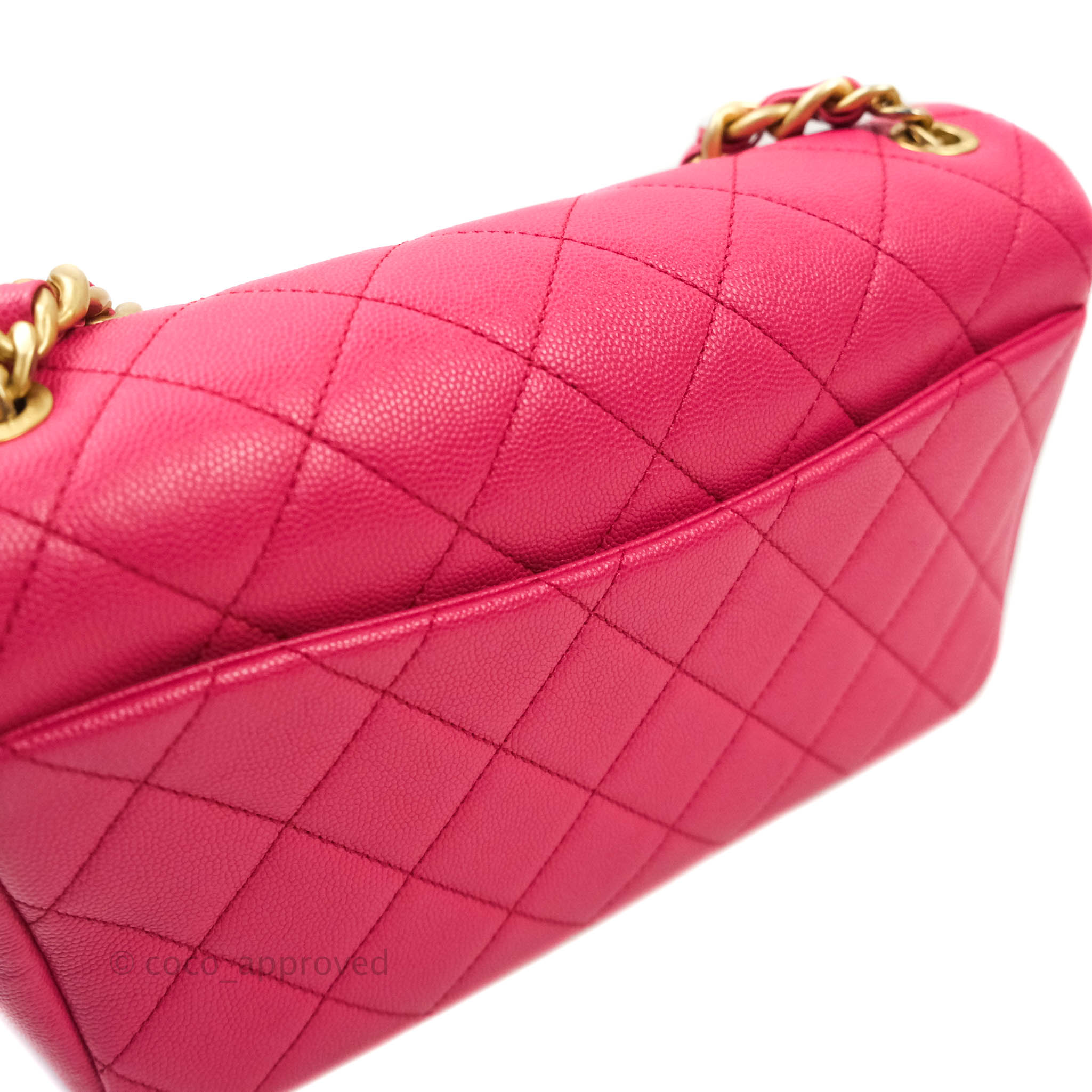Chanel Fashion Therapy Shiny Lambskin Small Flap Bag in Dark Pink