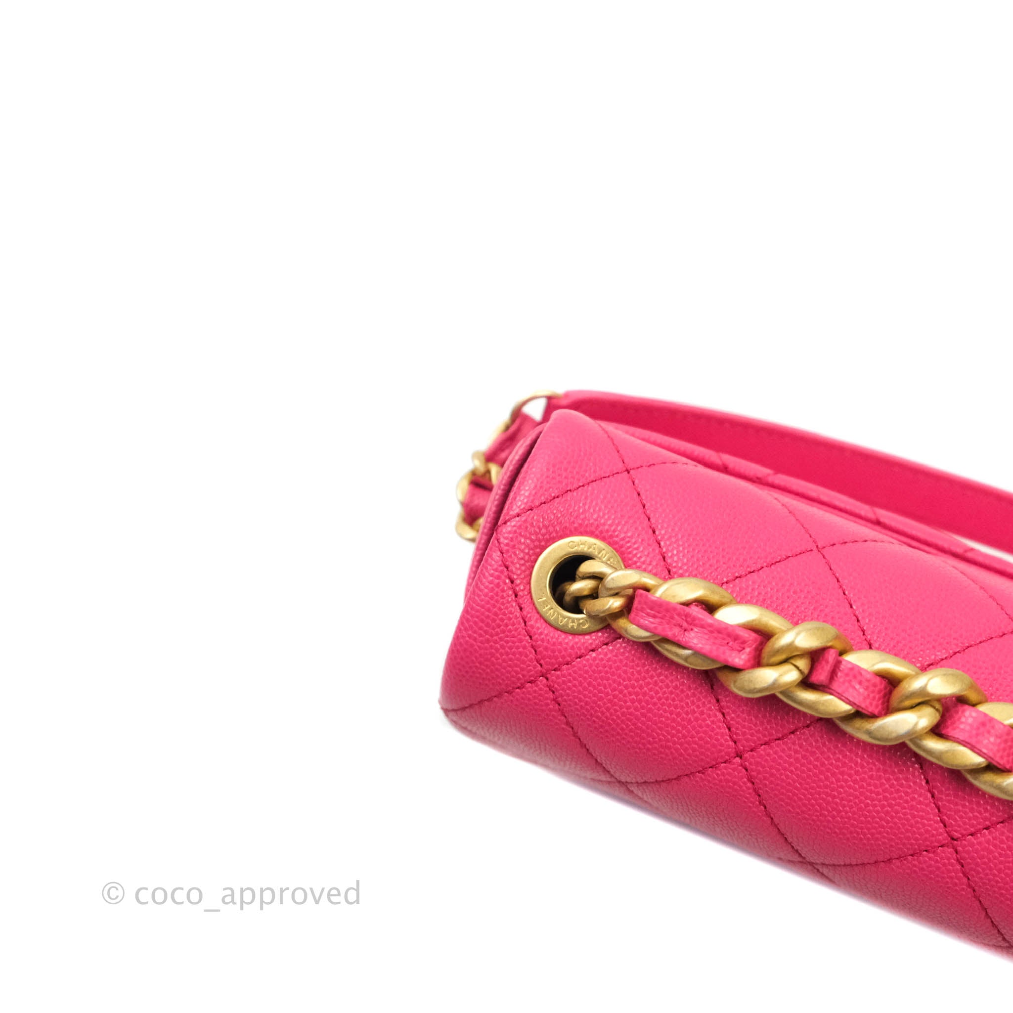 Chanel Fashion Therapy Flap Bag Hot Pink Caviar Gold Hardware