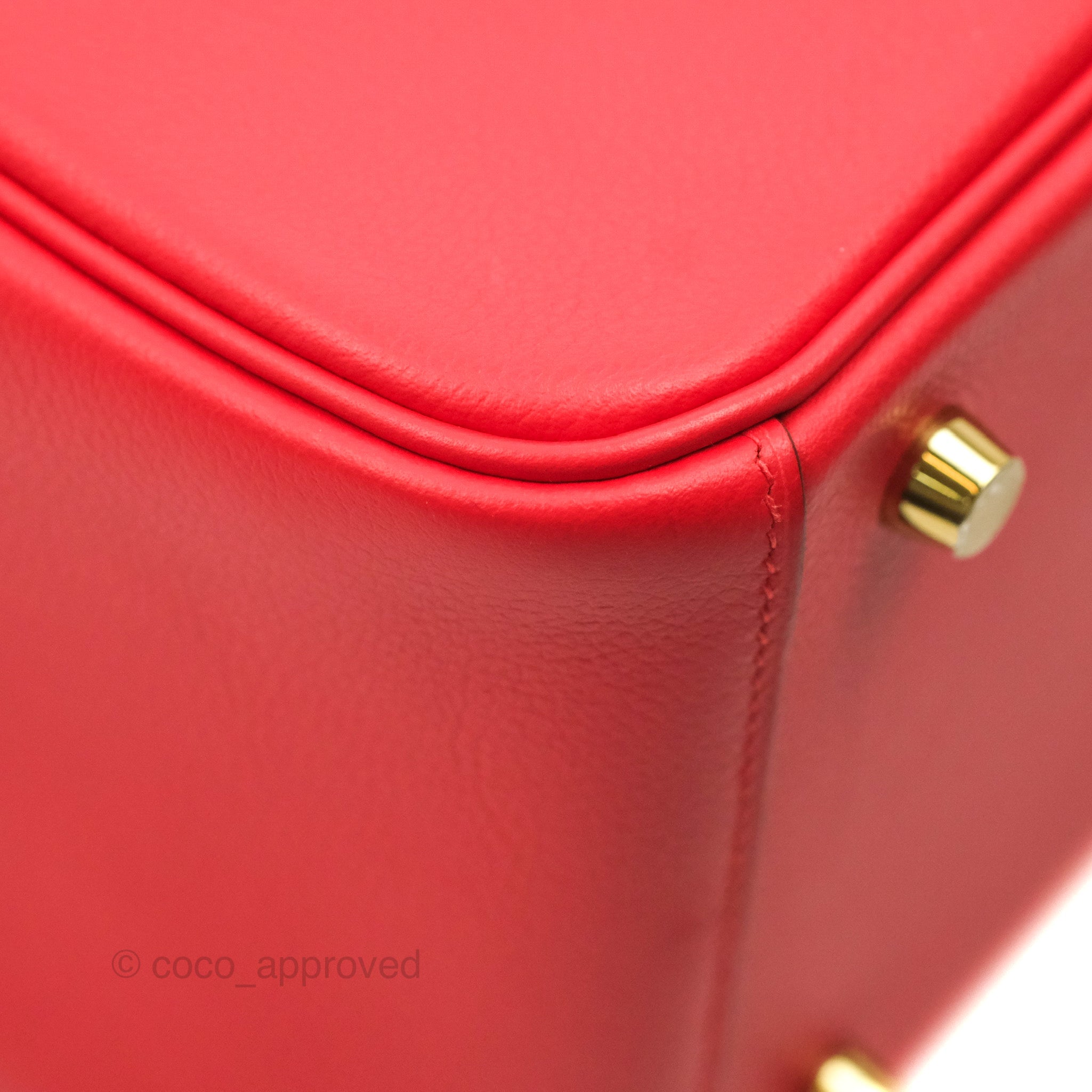 Hermès Lindy 26 Rouge de Coeur Clemence Gold Hardware – Coco