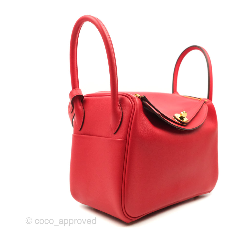 Hermès Lindy 26 Evercolour Rouge de Coeur Gold Hardware