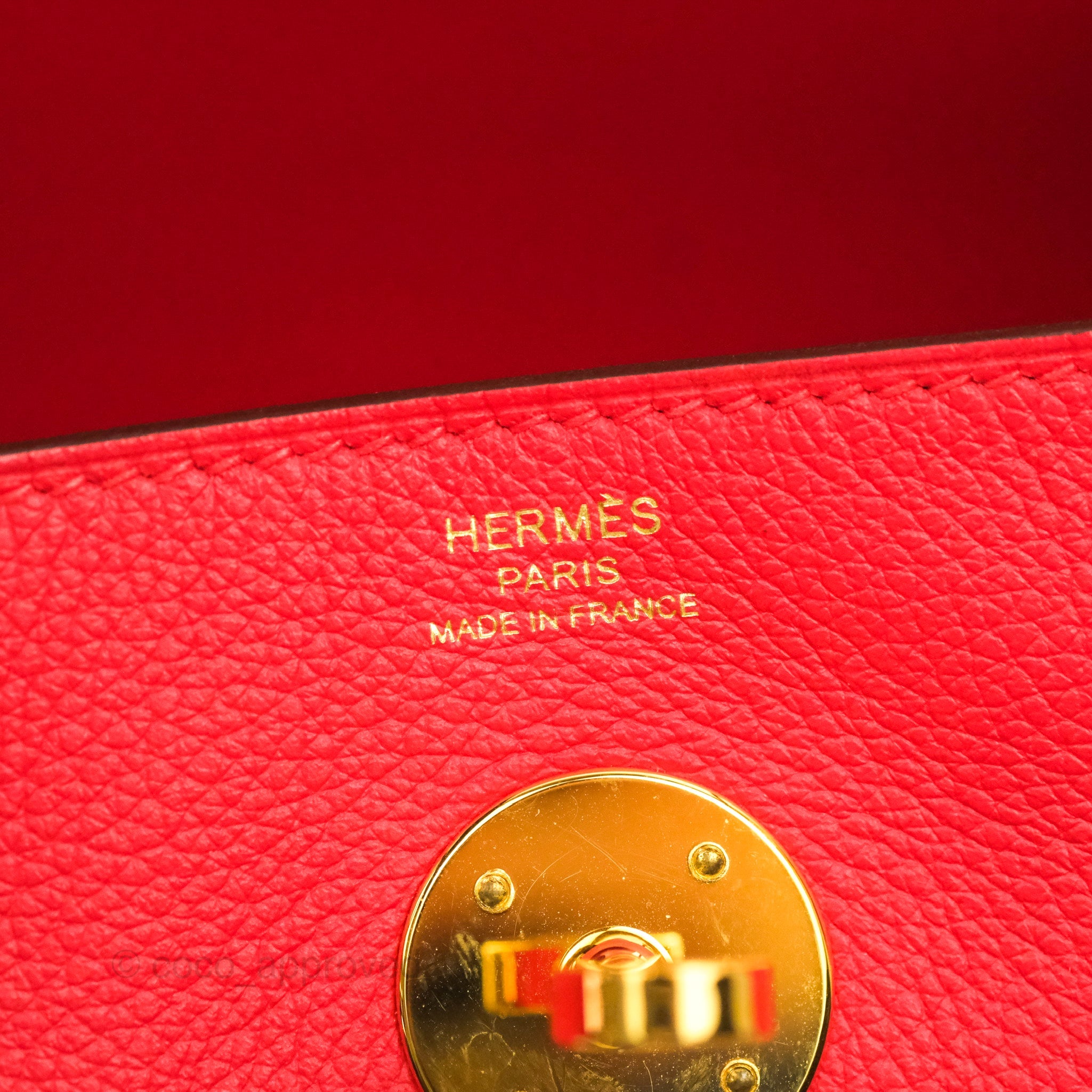 HERMES Evercolor Lindy 26 Rouge H 476731