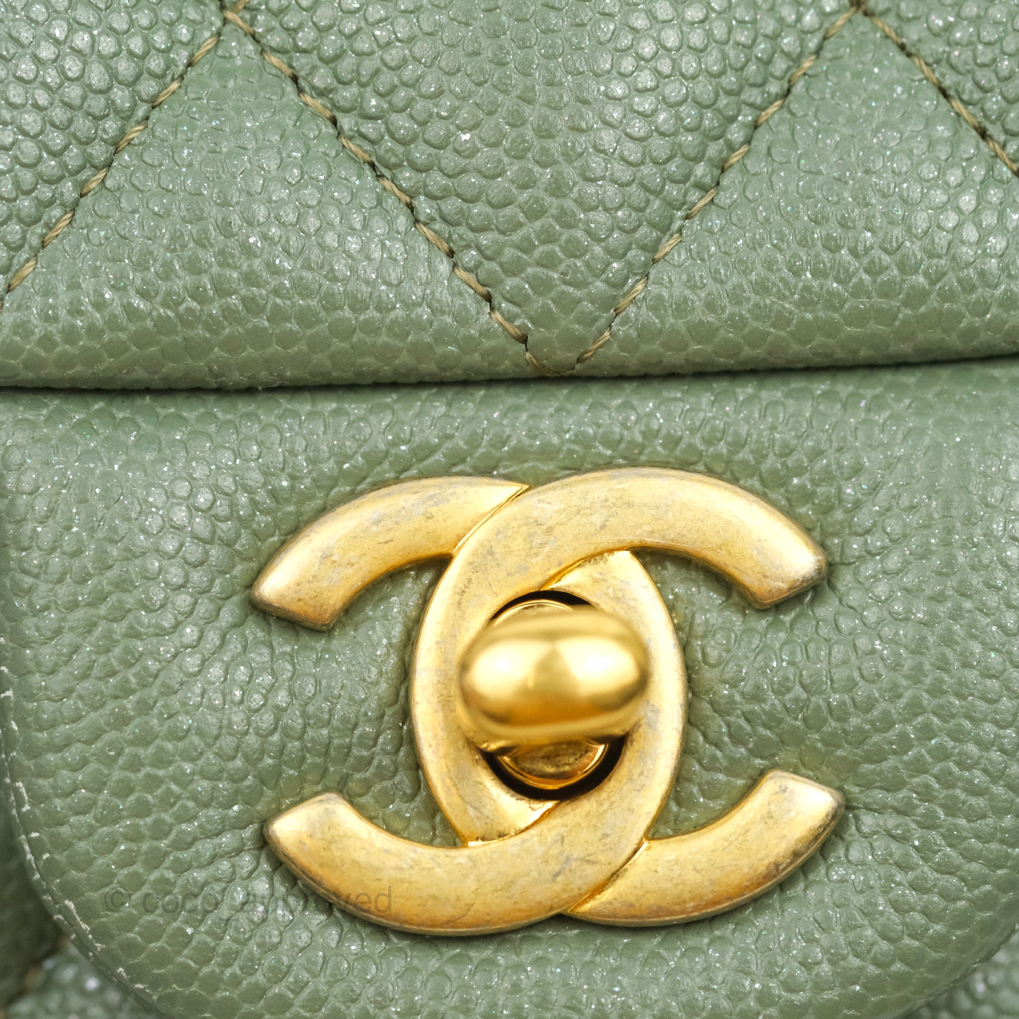 Chanel 22P WOC, Caviar, Iridescent Green GHW - Laulay Luxury