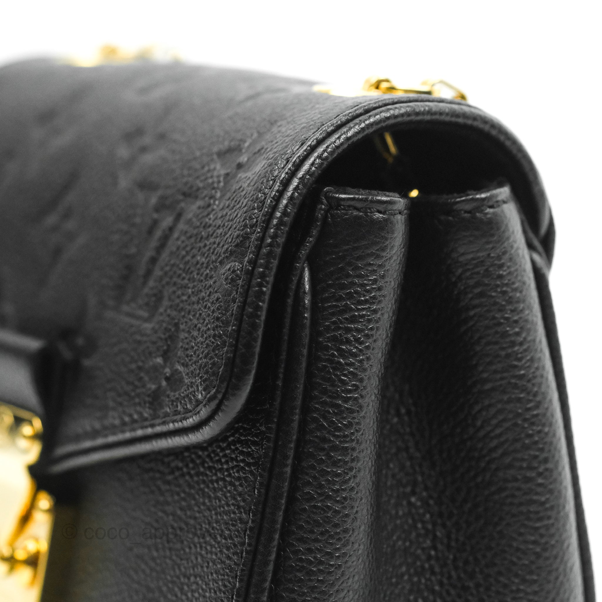 Louis Vuitton Black Monogram Empreinte Leather St Germain MM Bag Louis  Vuitton