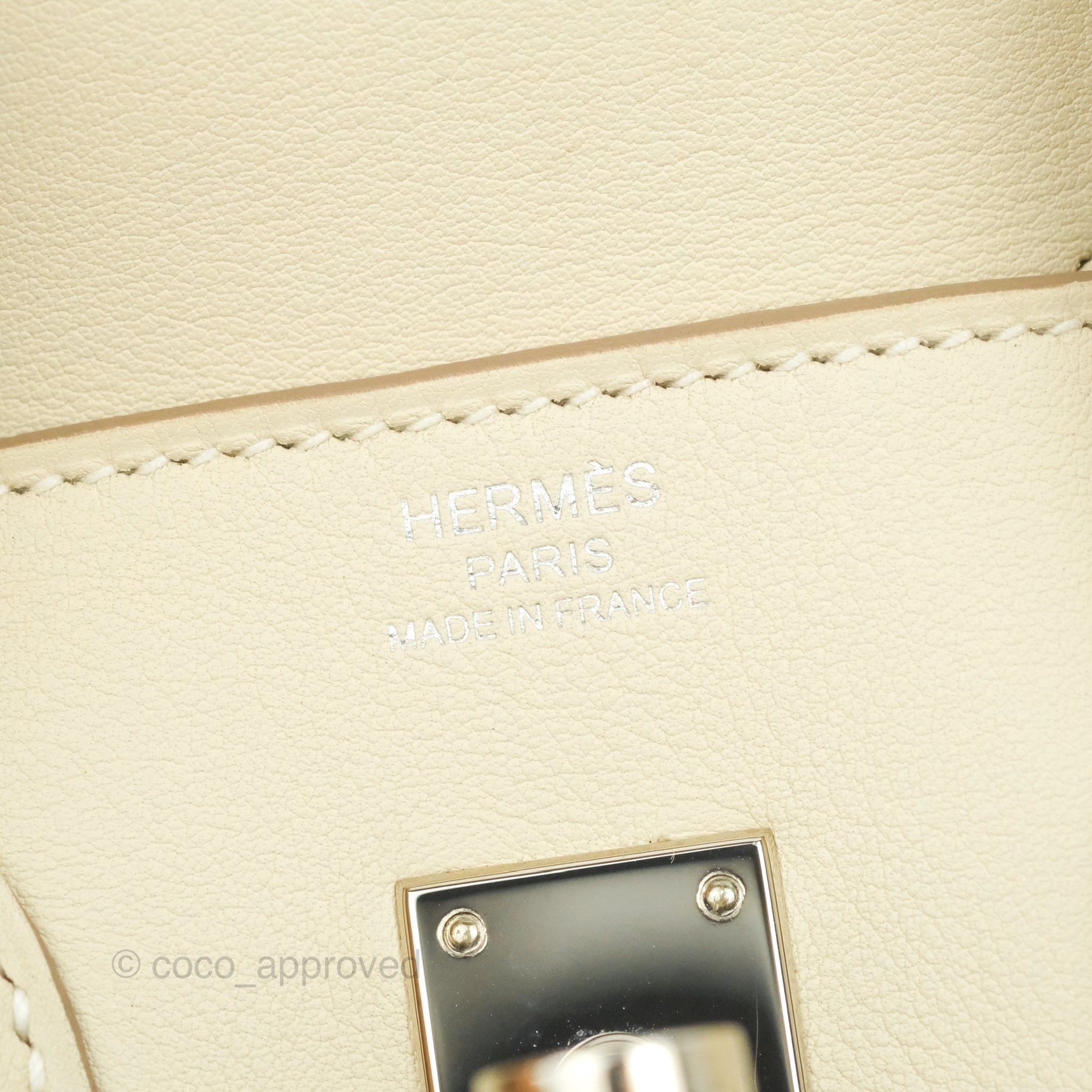 Hermes Birkin 25 Craie Swift Palladium Hardware – Coco Approved Studio