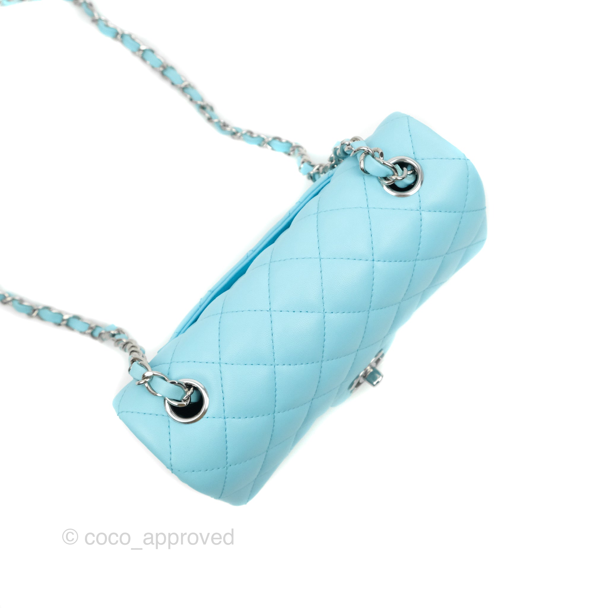 Chanel Blue 2019 Mini Chain Handle Flap Bag