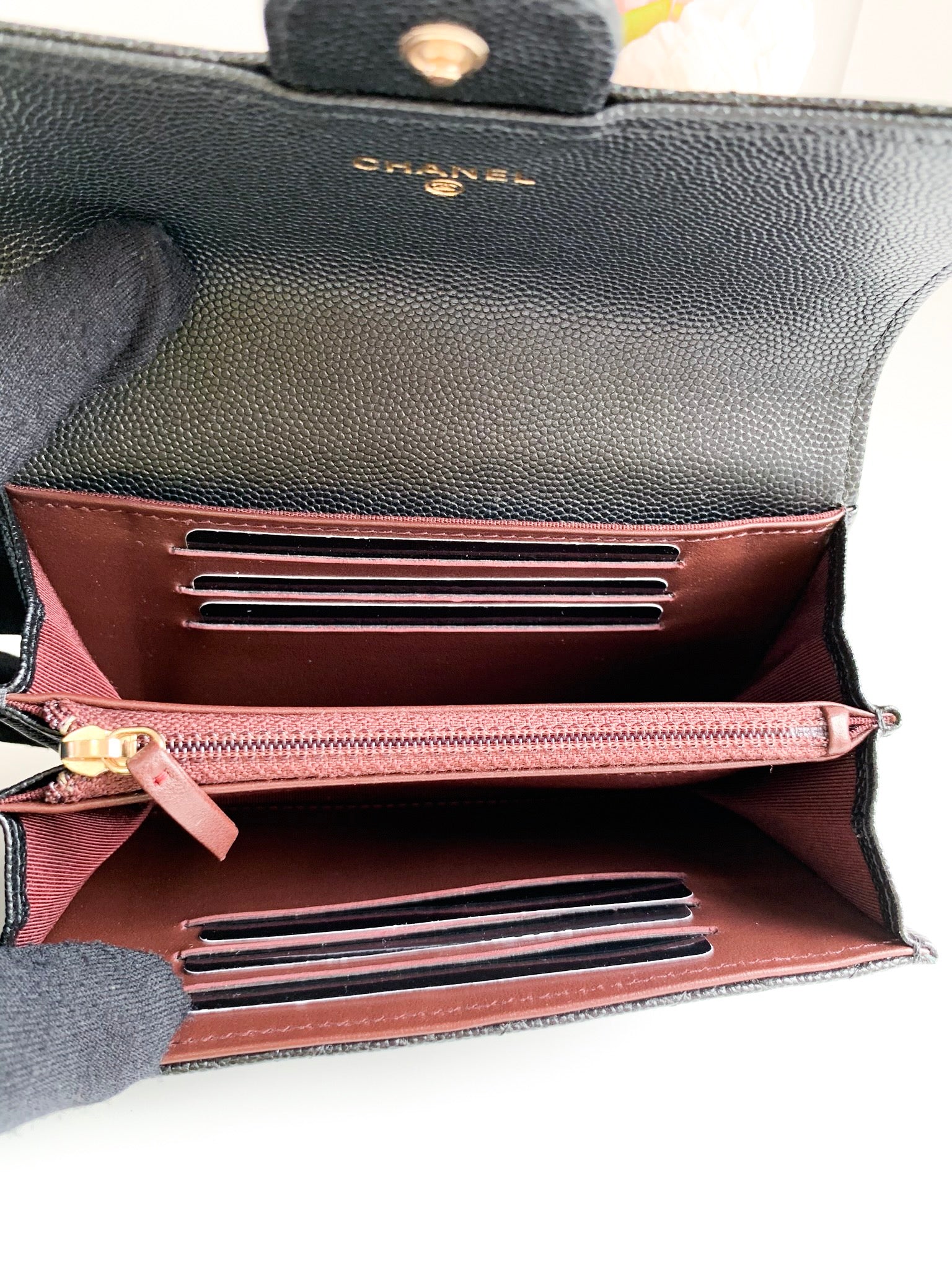 flap chanel wallet