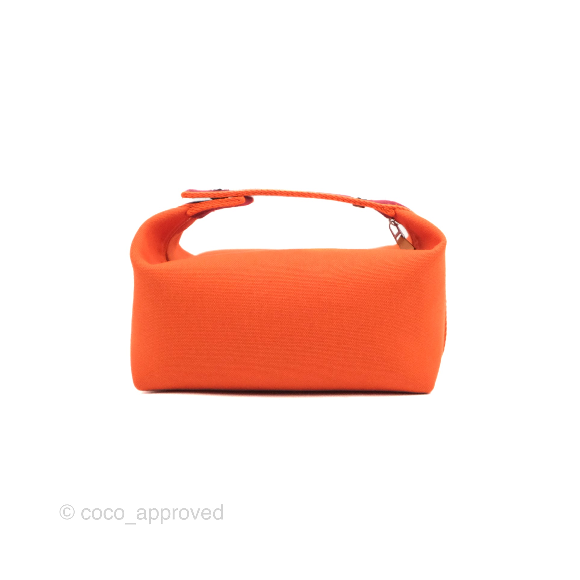 Hermès Orange Feu Toile Small Bride-a-Brac Case Available For