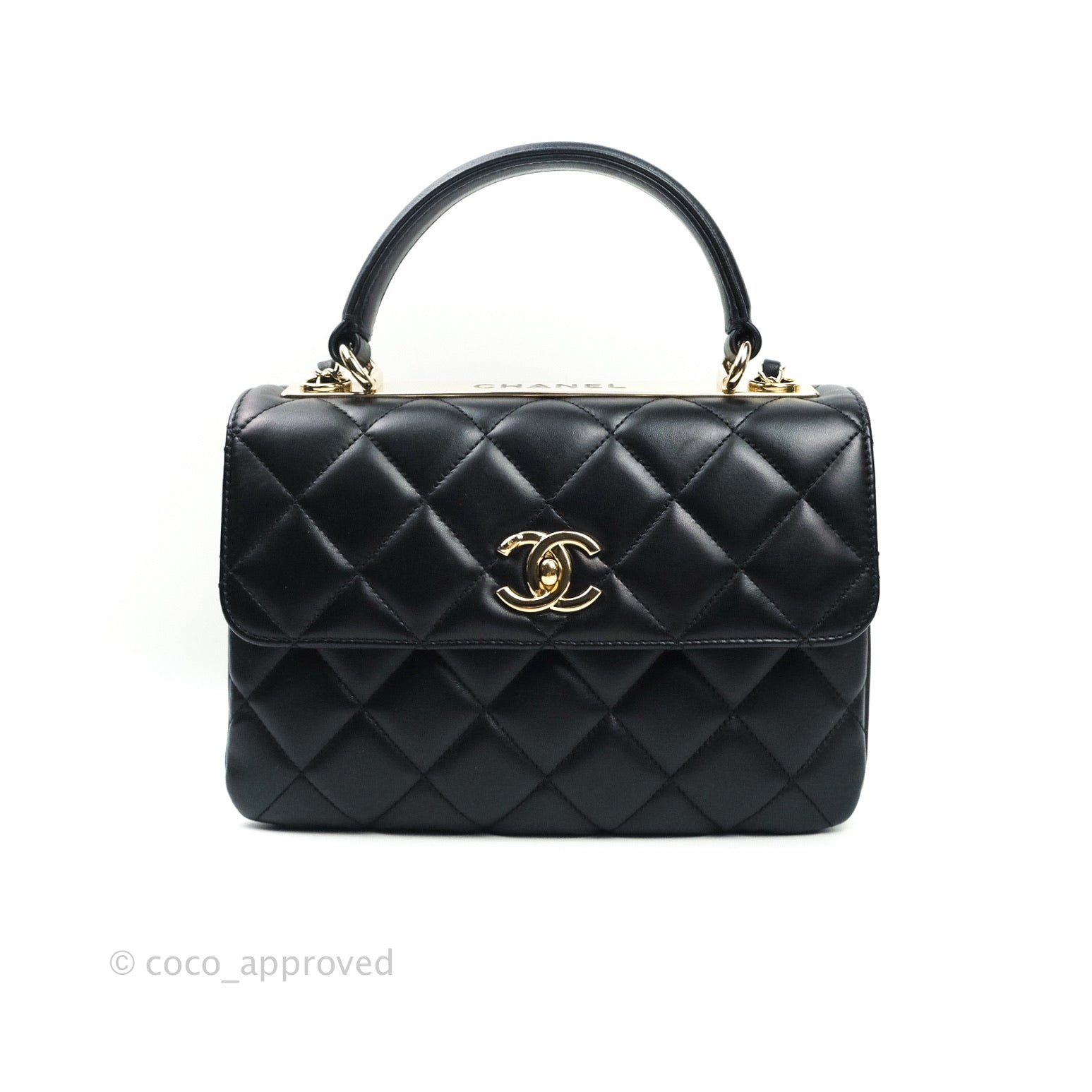 Chanel Trendy CC Quilted Small Black Lambskin Gold Hardware