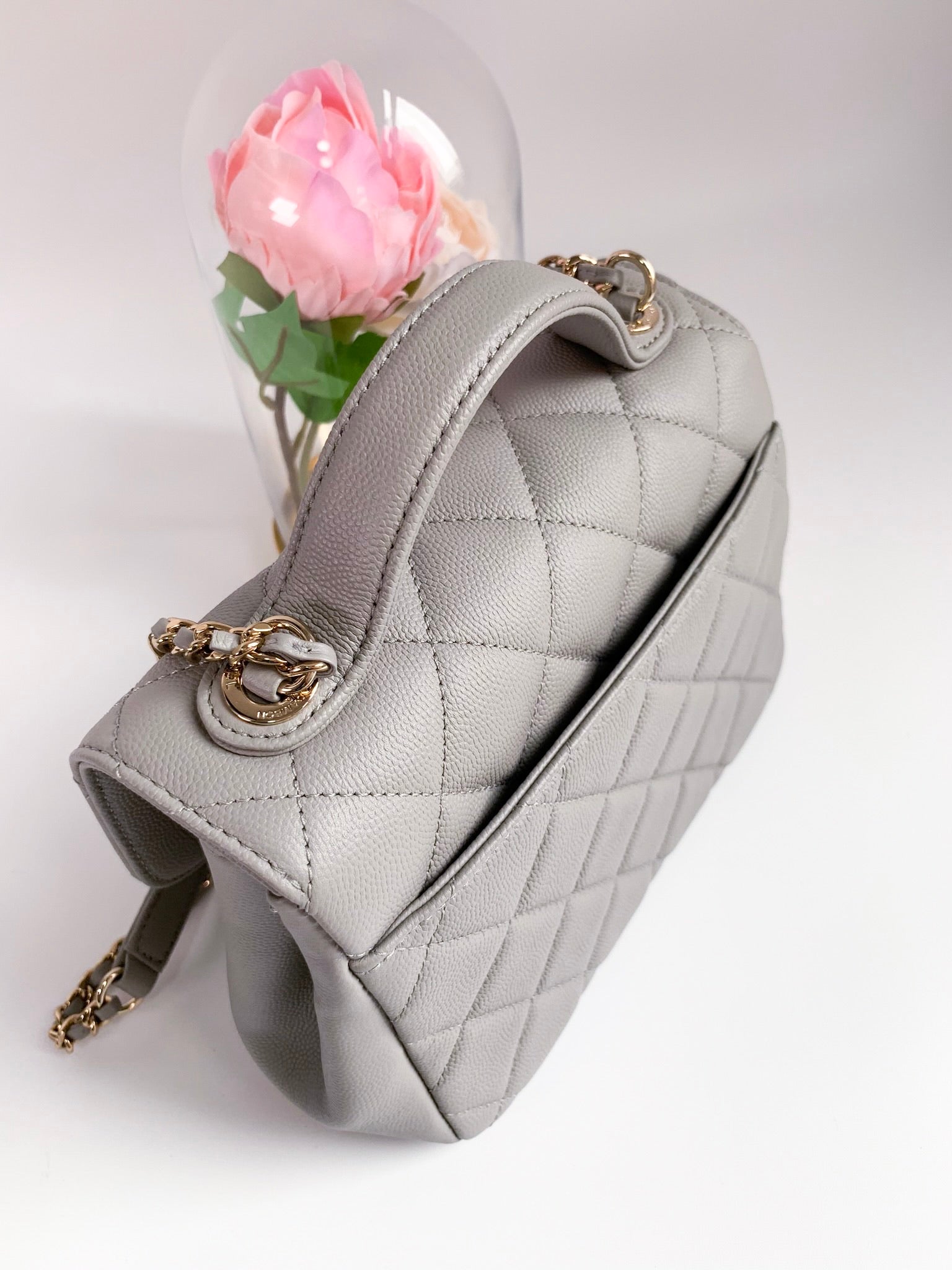 CHANEL Caviar Quilted Mini Business Affinity Flap Light Pink