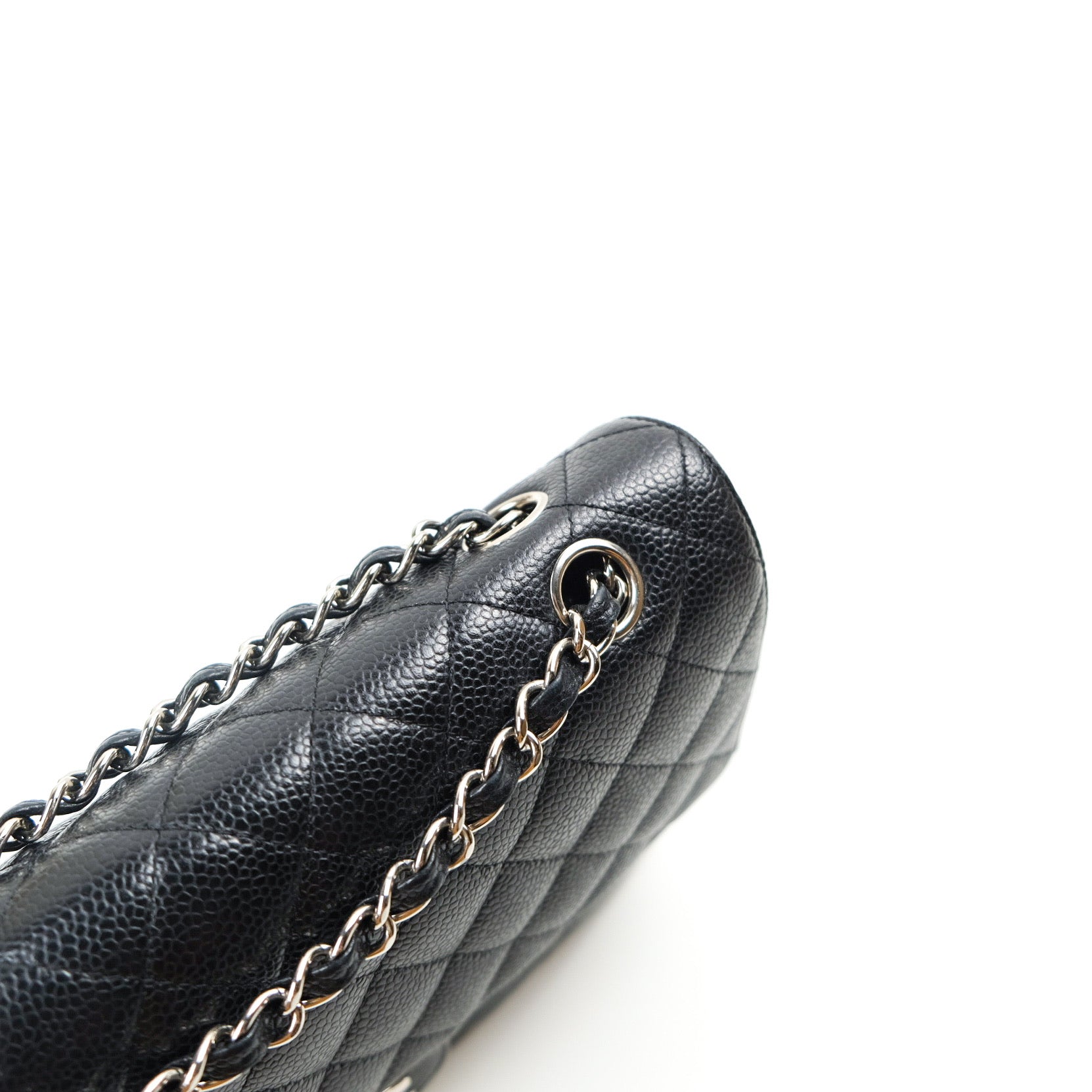 Chanel Classic Double Flap M/L Black Caviar Silver Hardware – Coco Approved  Studio