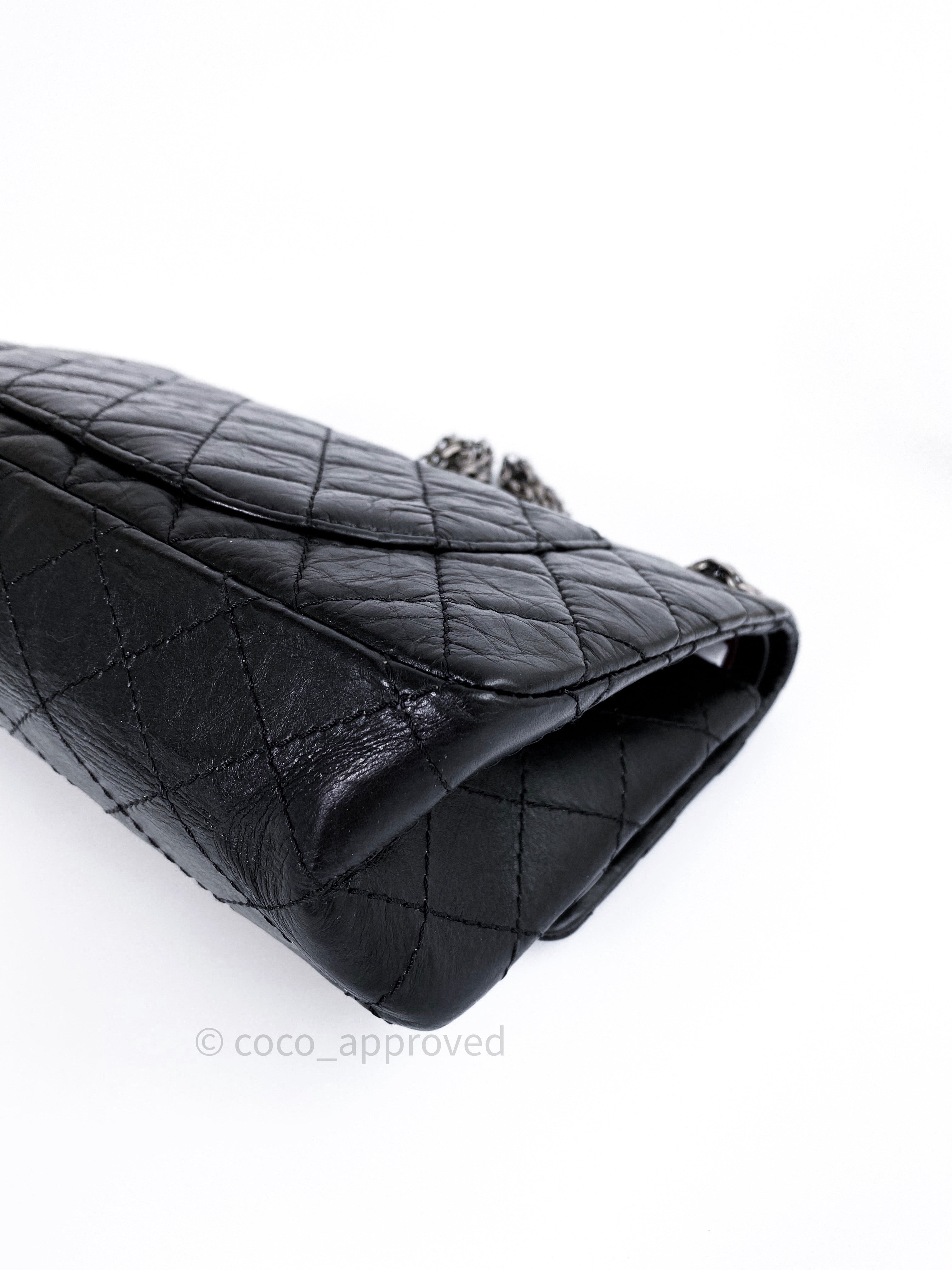 Chanel Black Calfskin Unlimited Rue Cambon 228 Reissue 2.55 Silver Hardware, 2009 (Very Good), Womens Handbag