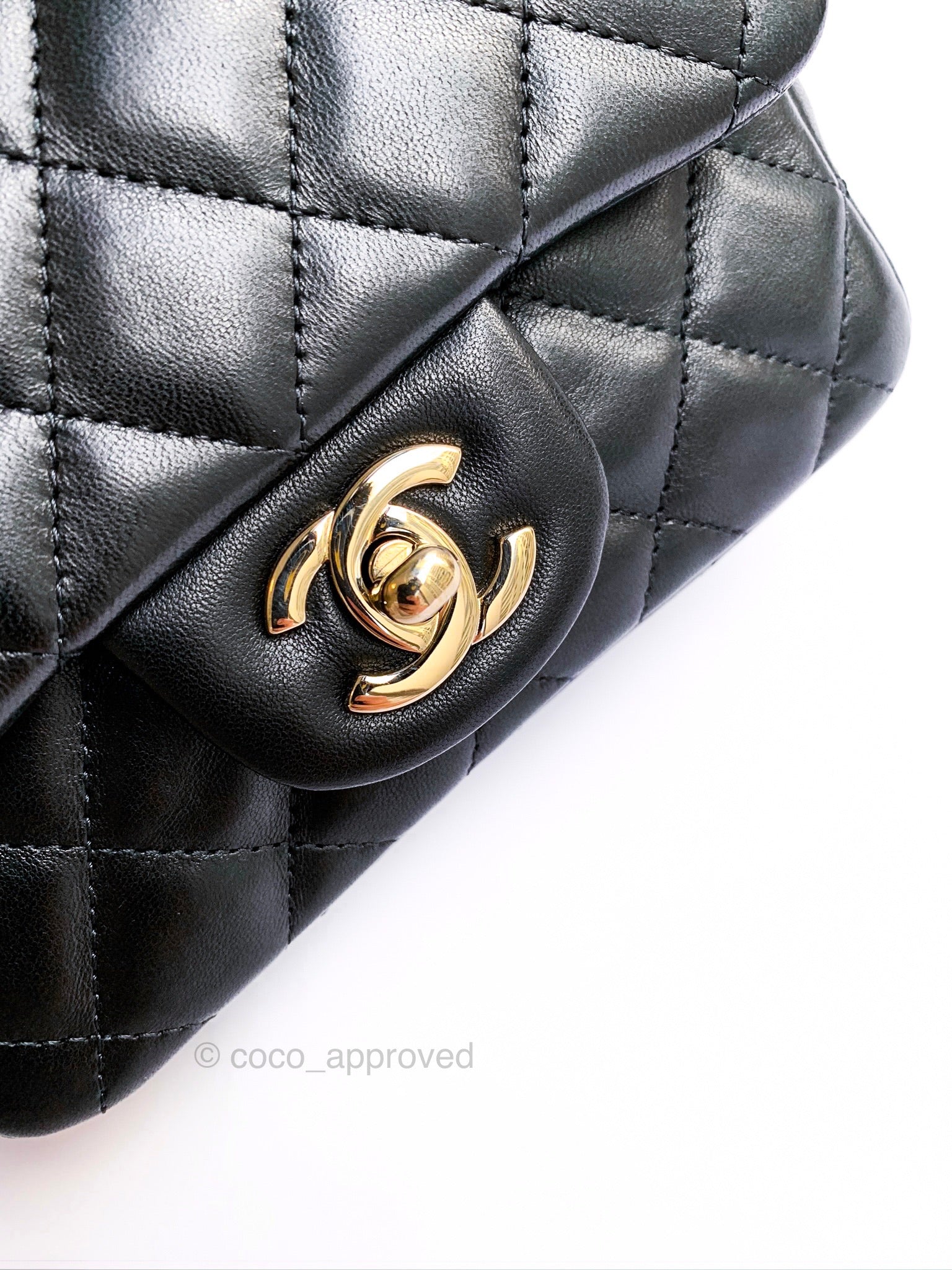 Chanel Quilted Mini Square Flap Light Teal Blue Lambskin Gold Hardware –  Coco Approved Studio