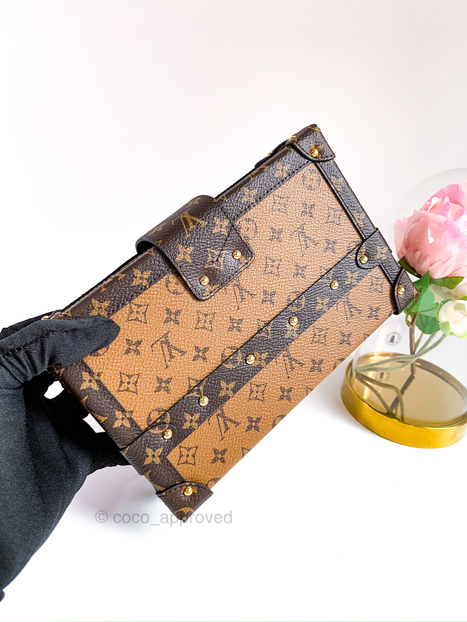 Louis Vuitton Petite Malle Handbag Reverse Monogram Canvas - ShopStyle  Clutches