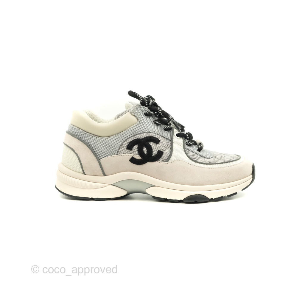 Chanel CC Fabric Trainers Size 37
