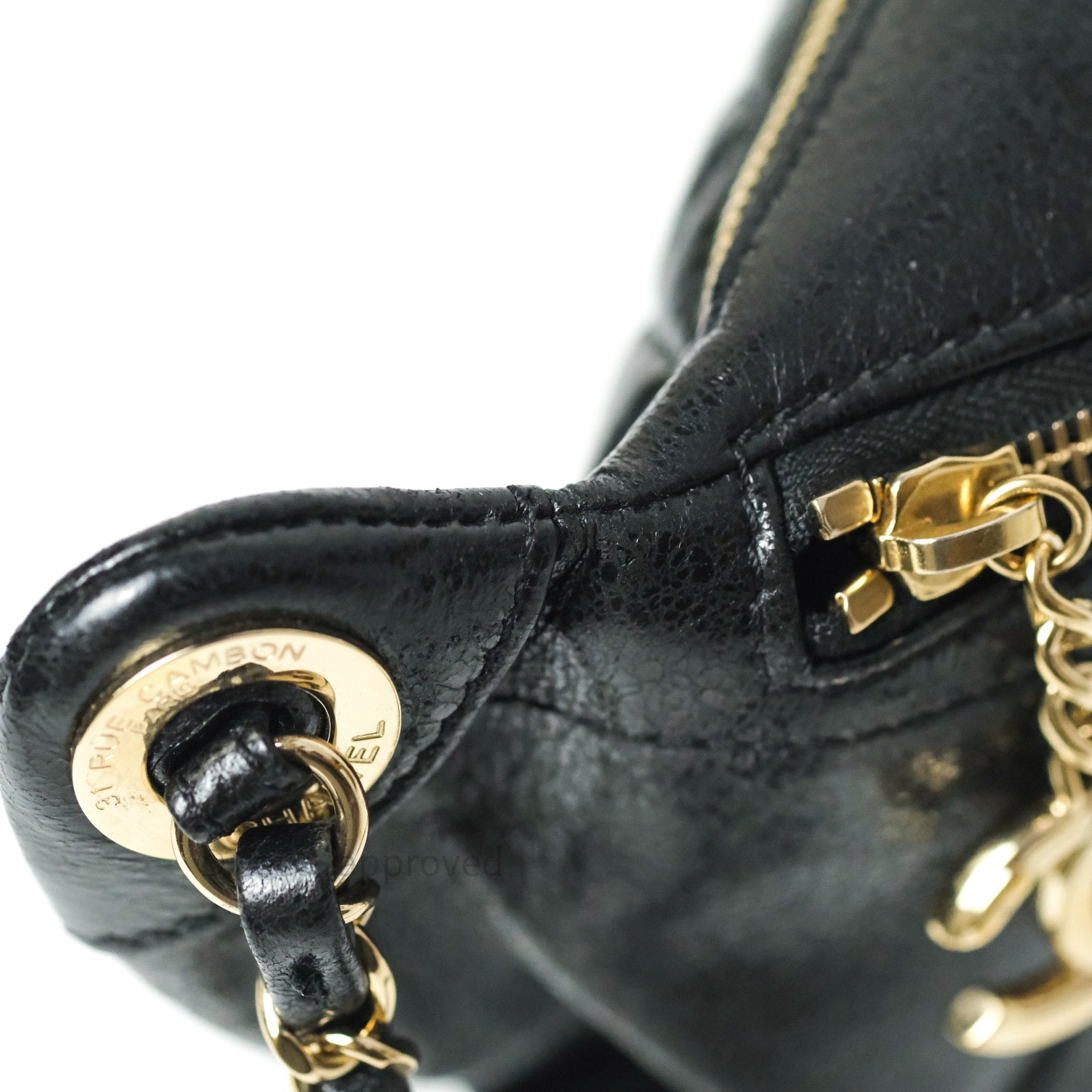 BEMYLV Leather Chain Belt Bag for Women Black