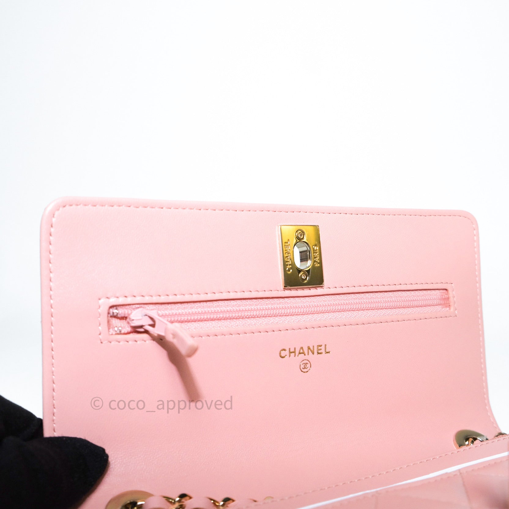 Chanel Trendy CC WOC Wallet on Chain Pink Lambskin Gold Hardware