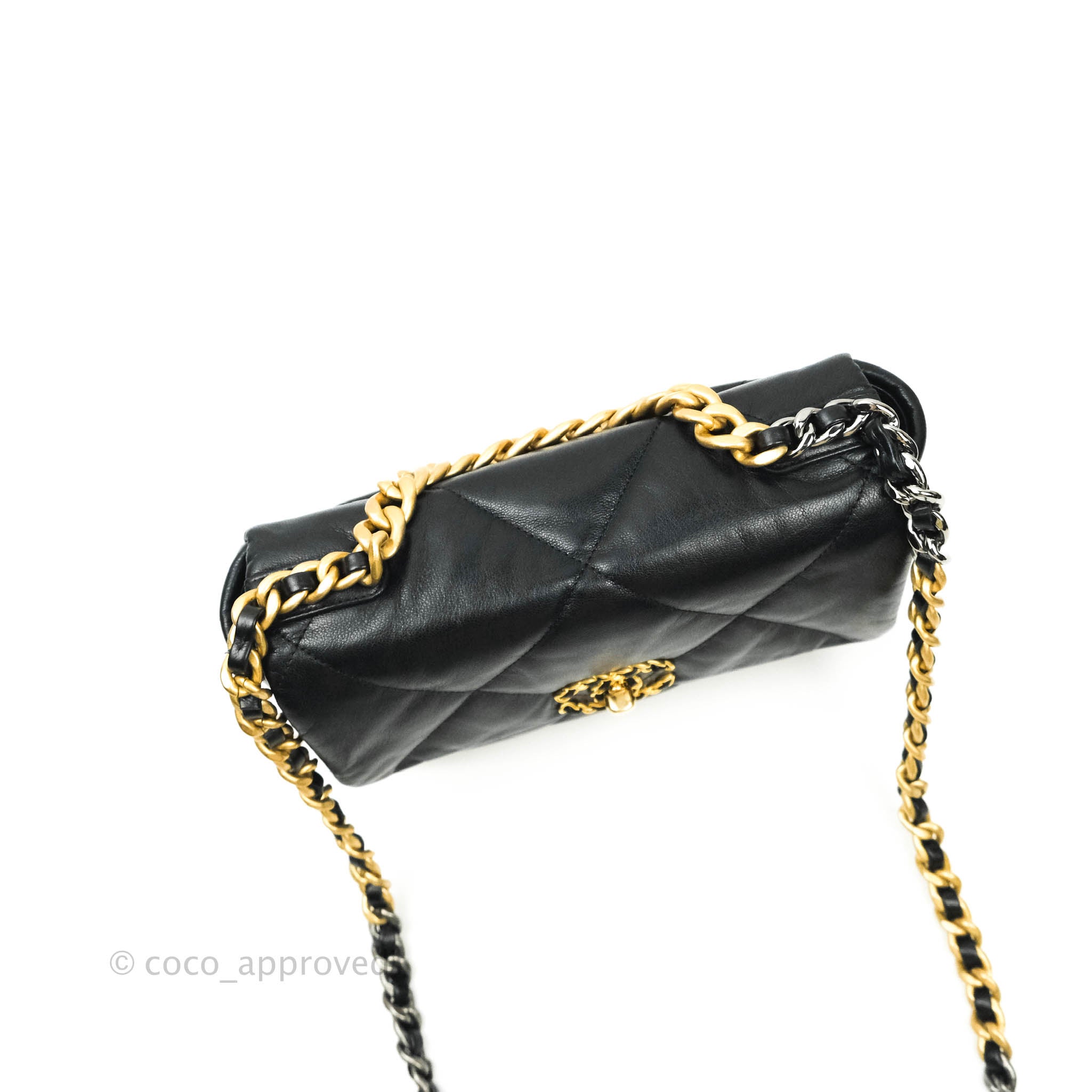 Chanel 19 Pouch Goatskin Black Gold Hardware – Coco Approved Studio