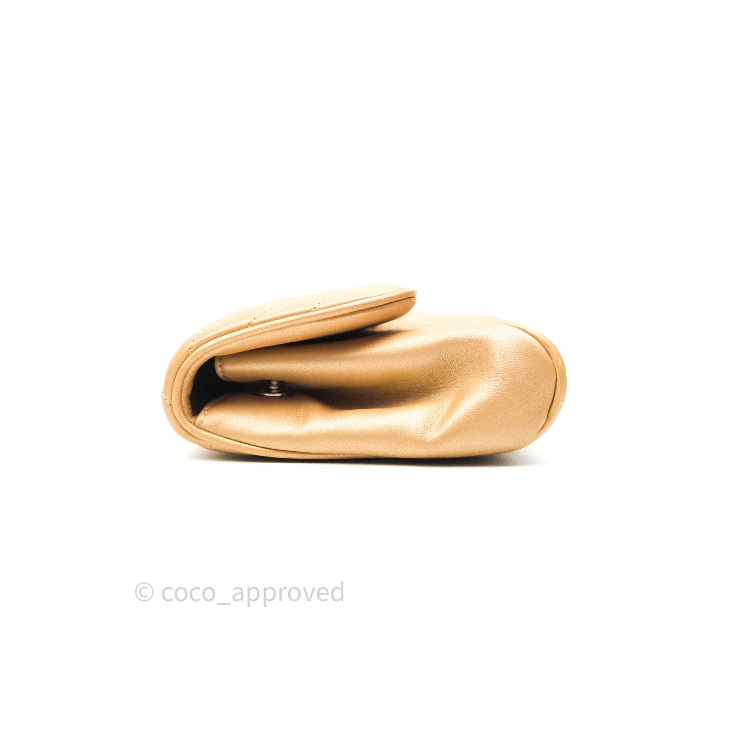 Chanel Clutch Gold Calfskin Chevron Silver Hardware – Coco Approved Studio
