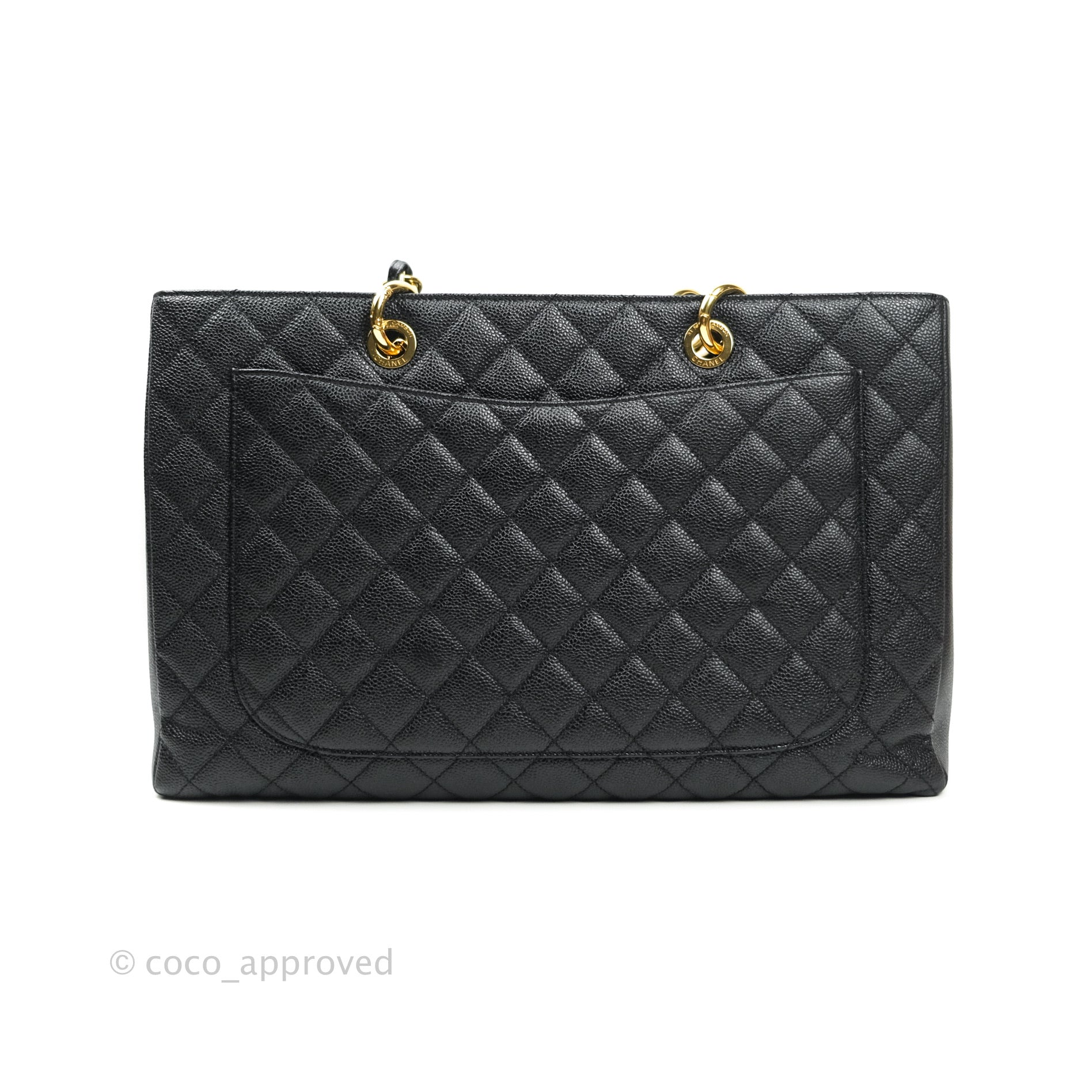 Chanel XL Grand Shopping Tote GST Black Caviar Gold Hardware – Coco  Approved Studio