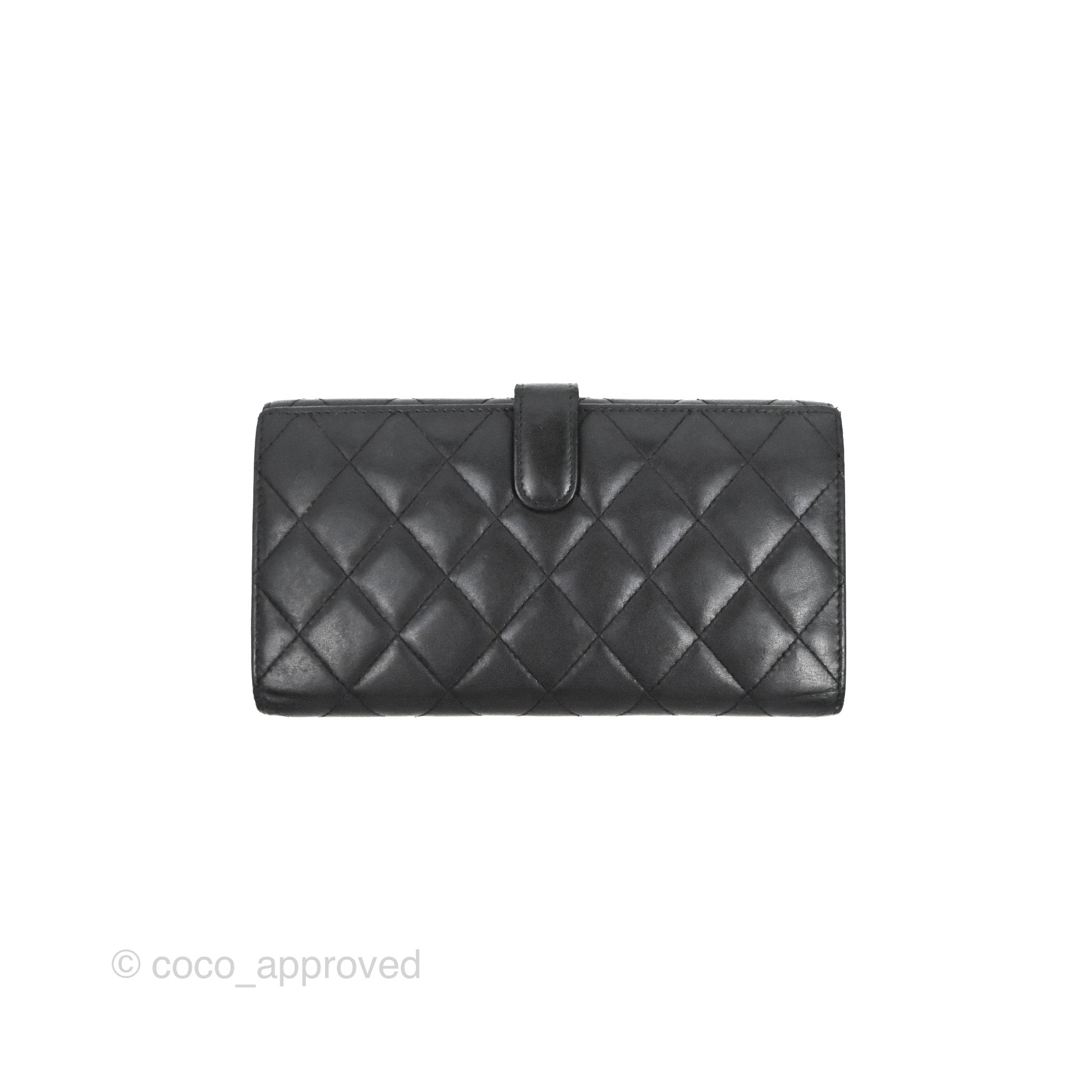 Chanel Quilted Cambon Ligne Flap Wallet Black Lambskin Patent – Coco  Approved Studio