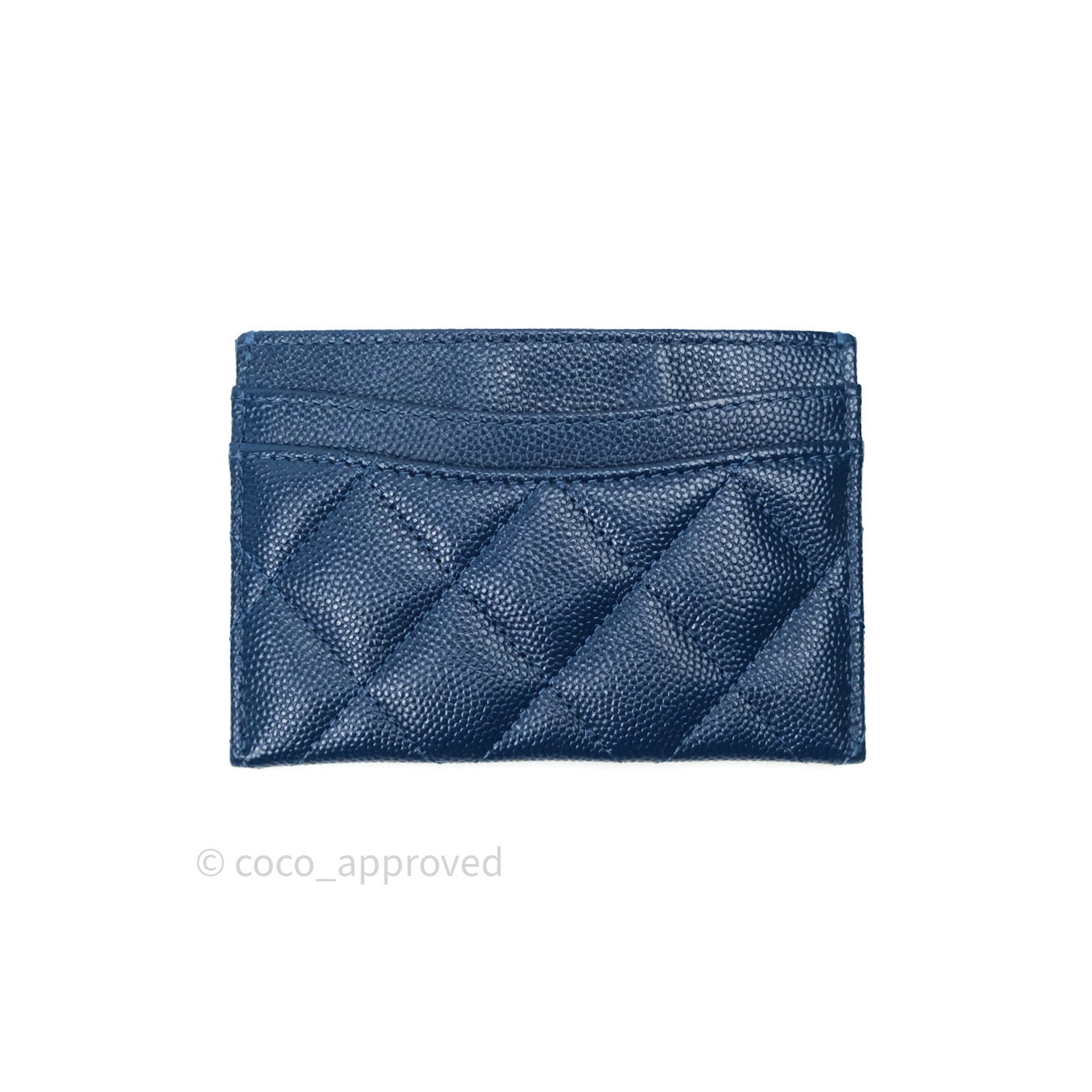 Chanel Quilted Classic Navy Caviar Gold Hardware Flat Card Holder – Coco  Approved Studio