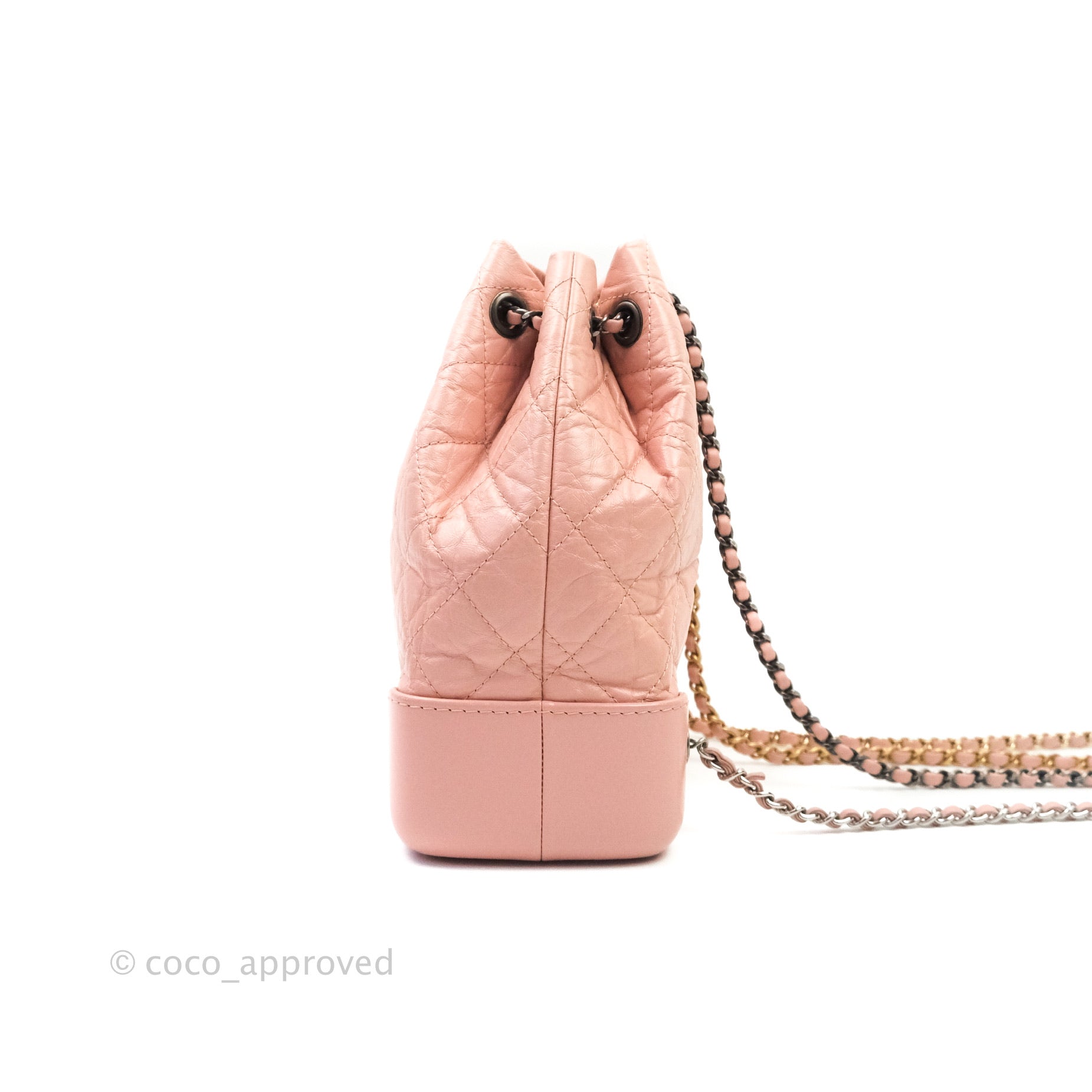 Chanel Gabrielle Backpack Pink Aged Calfskin Small Mixed Hardware – Coco  Approved Studio