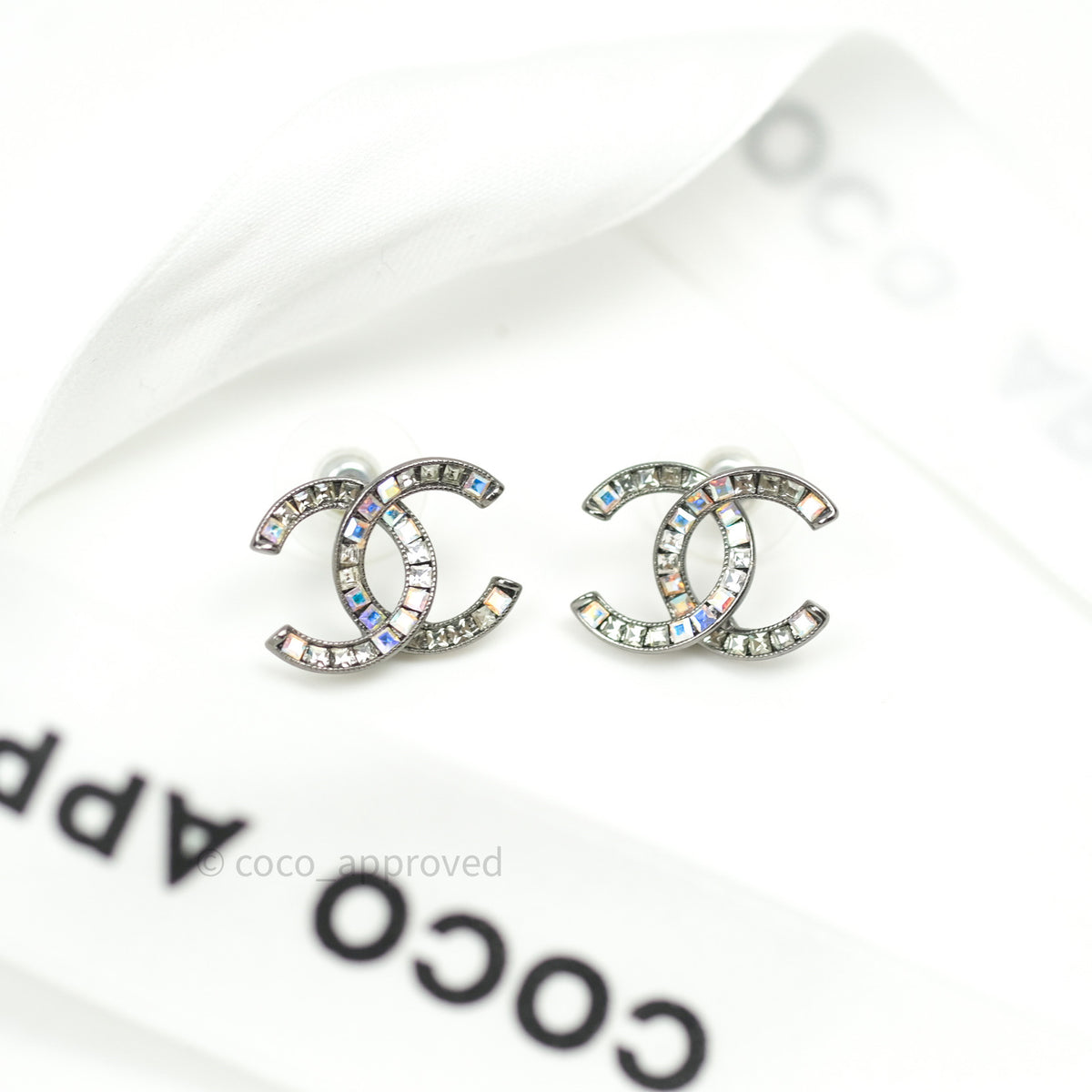 Chanel CC Crystal Earrings