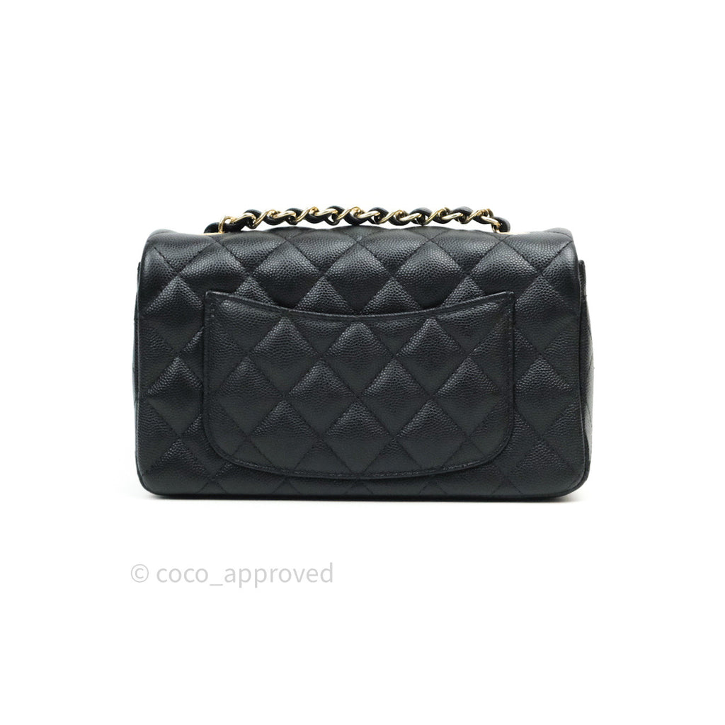 Chanel Quilted Mini Rectangular Black Caviar Gold Hardware 18B – Coco  Approved Studio