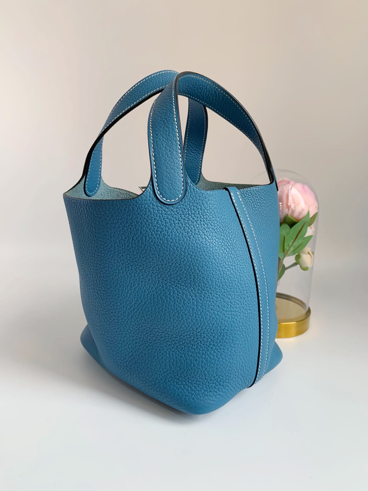 Hermès Clemence Picotin PM Blue Leather ref.984473 - Joli Closet