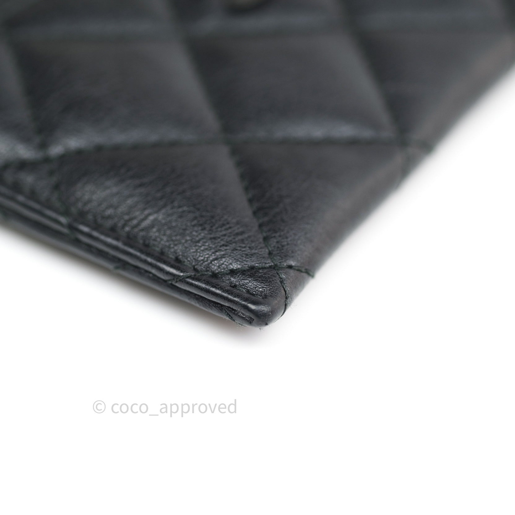 Chanel Black Calfskin Card Holder Silver Hardware, 2017 Available