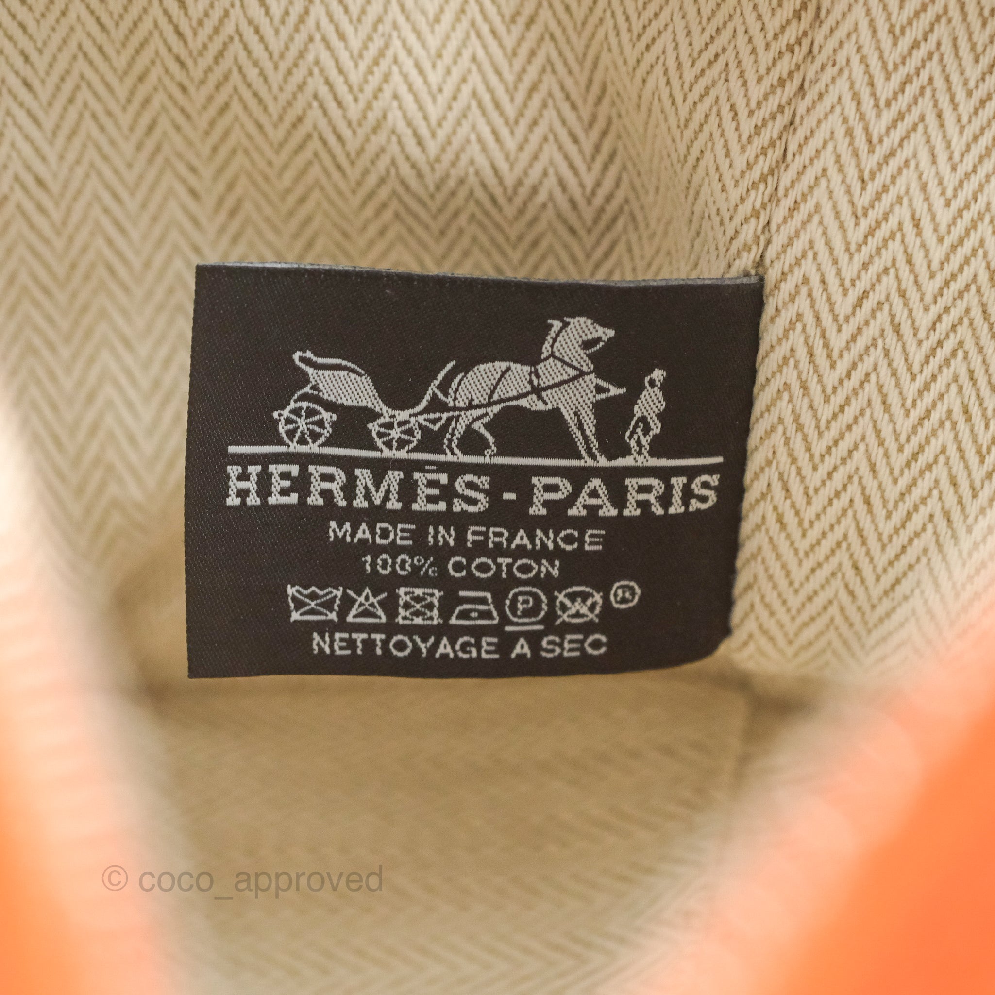 Hermès Orange Feu And Burgundy Toile Small Bride-a-Brac Palladium