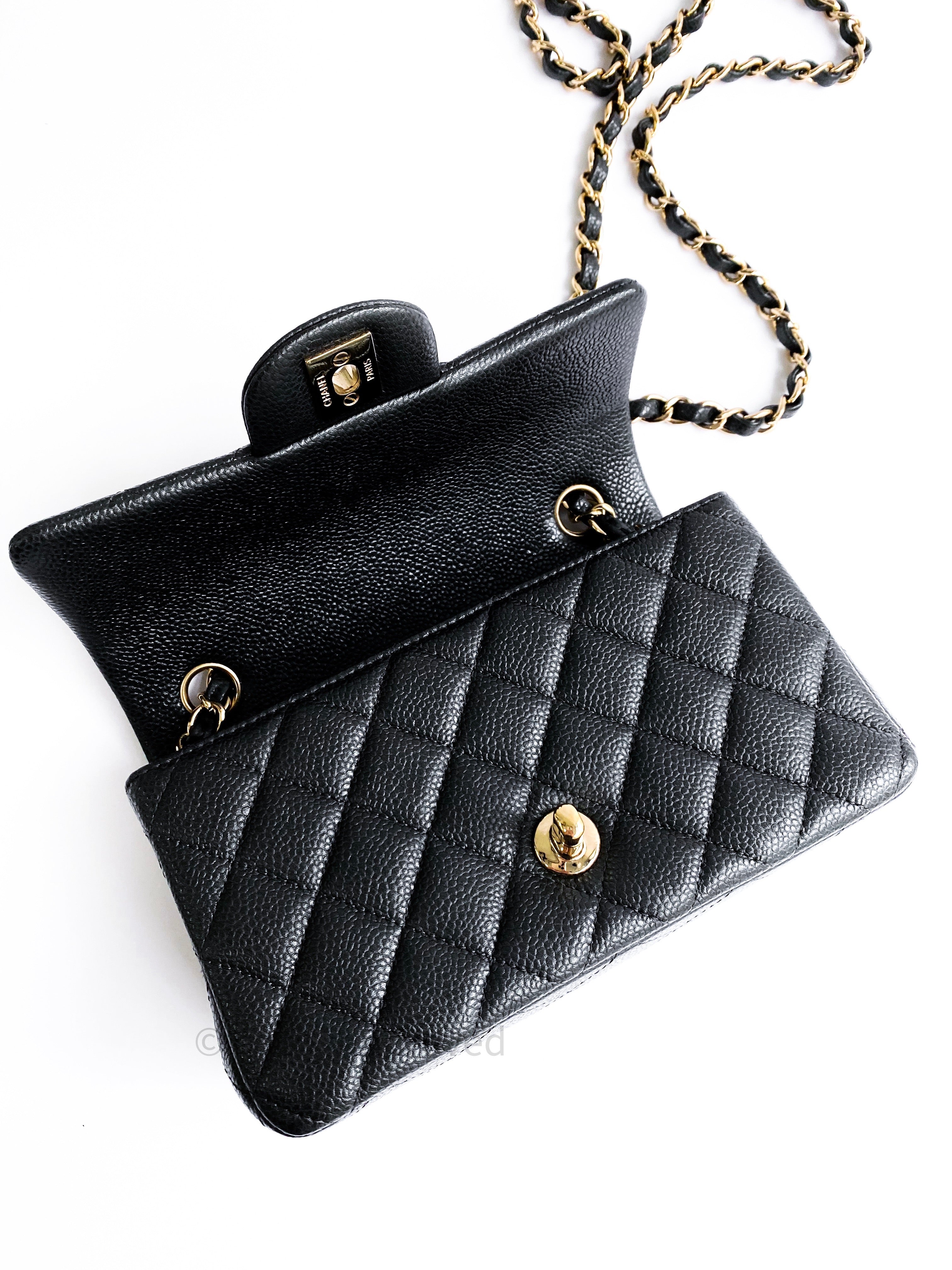 NWT 18B Chanel Gray Caviar Rectangular Mini Flap Bag GHW – Boutique Patina