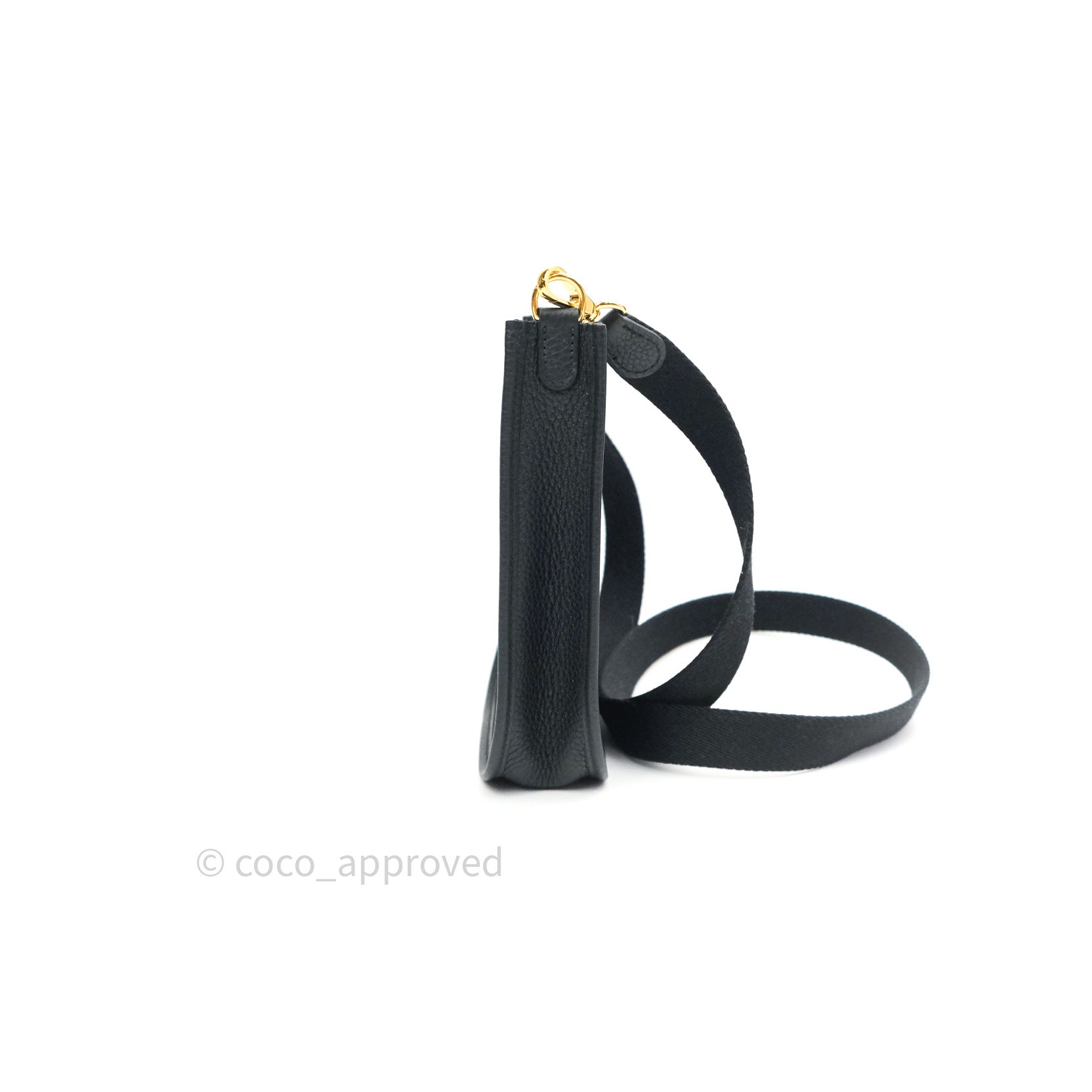 Hermès Hermes TPM Evelyne Taurillon Clemence bag with gold hardware. Black  Leather ref.227545 - Joli Closet