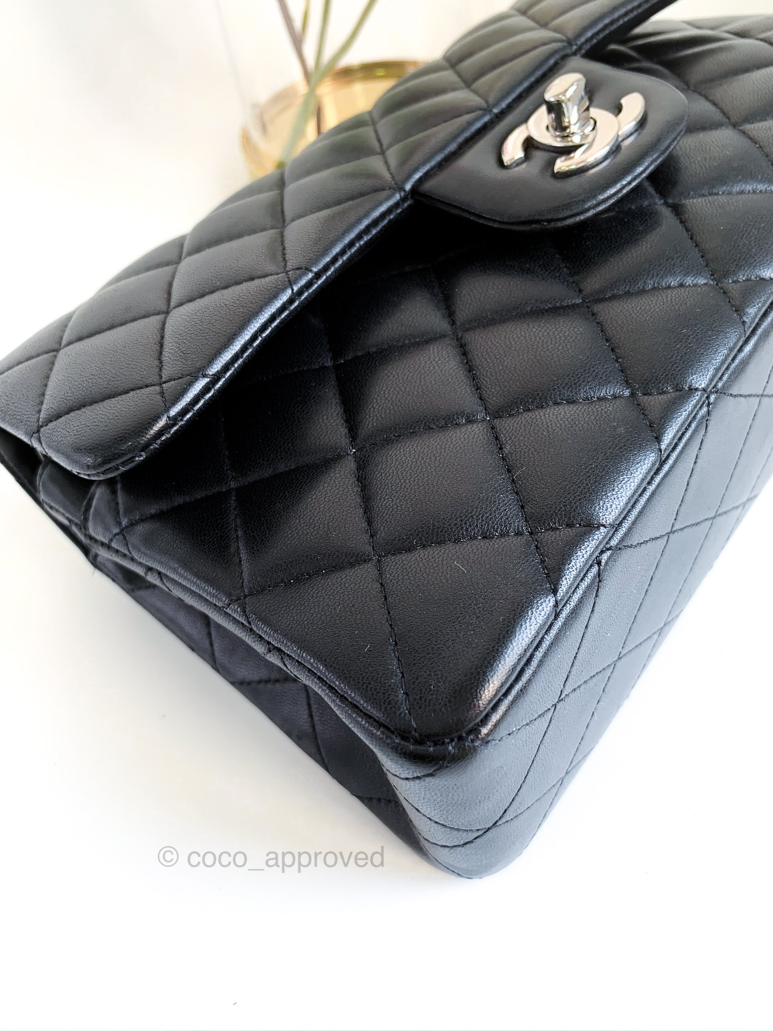 Chanel S/M Small Classic Flap Black Lambskin Silver Hardware – Coco  Approved Studio