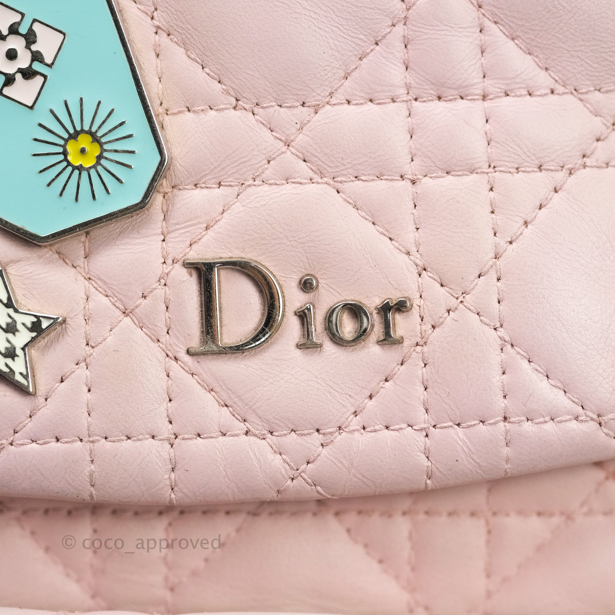 Dior Beige/Pink Canvas and Leather Nappy Diaper Bag Dior