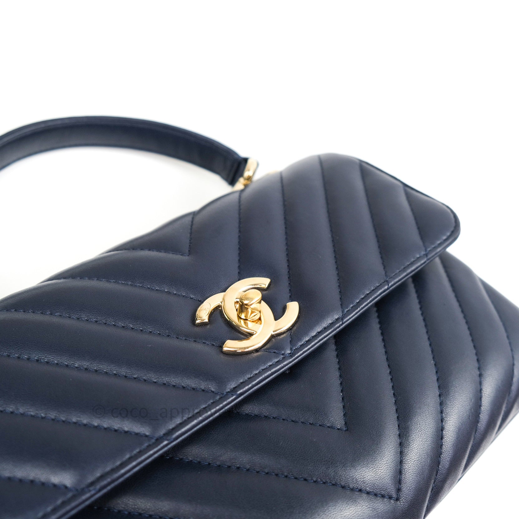 Chanel Navy Blue Quilted Lambskin Trendy CC Flap Bag With Chain