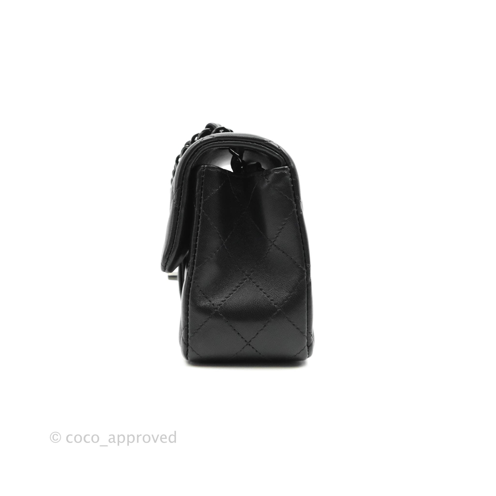 Chanel Quilted Mini Rectangular So Black Lambskin – Coco Approved Studio