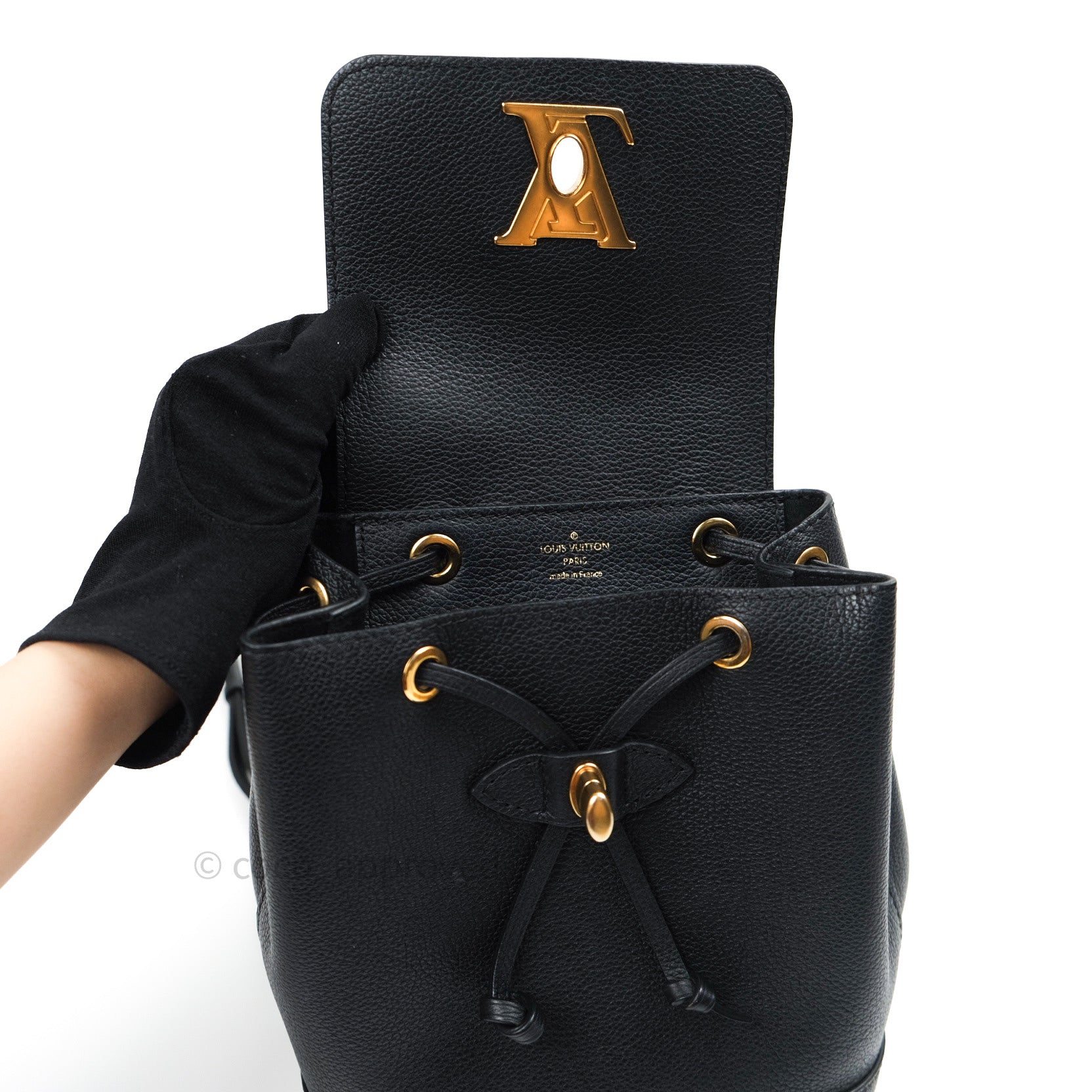 louis vuitton black backpack replica Louis Vuitton Lockme Mini Backpack Black Gold Hardware – Coco Approved Studio