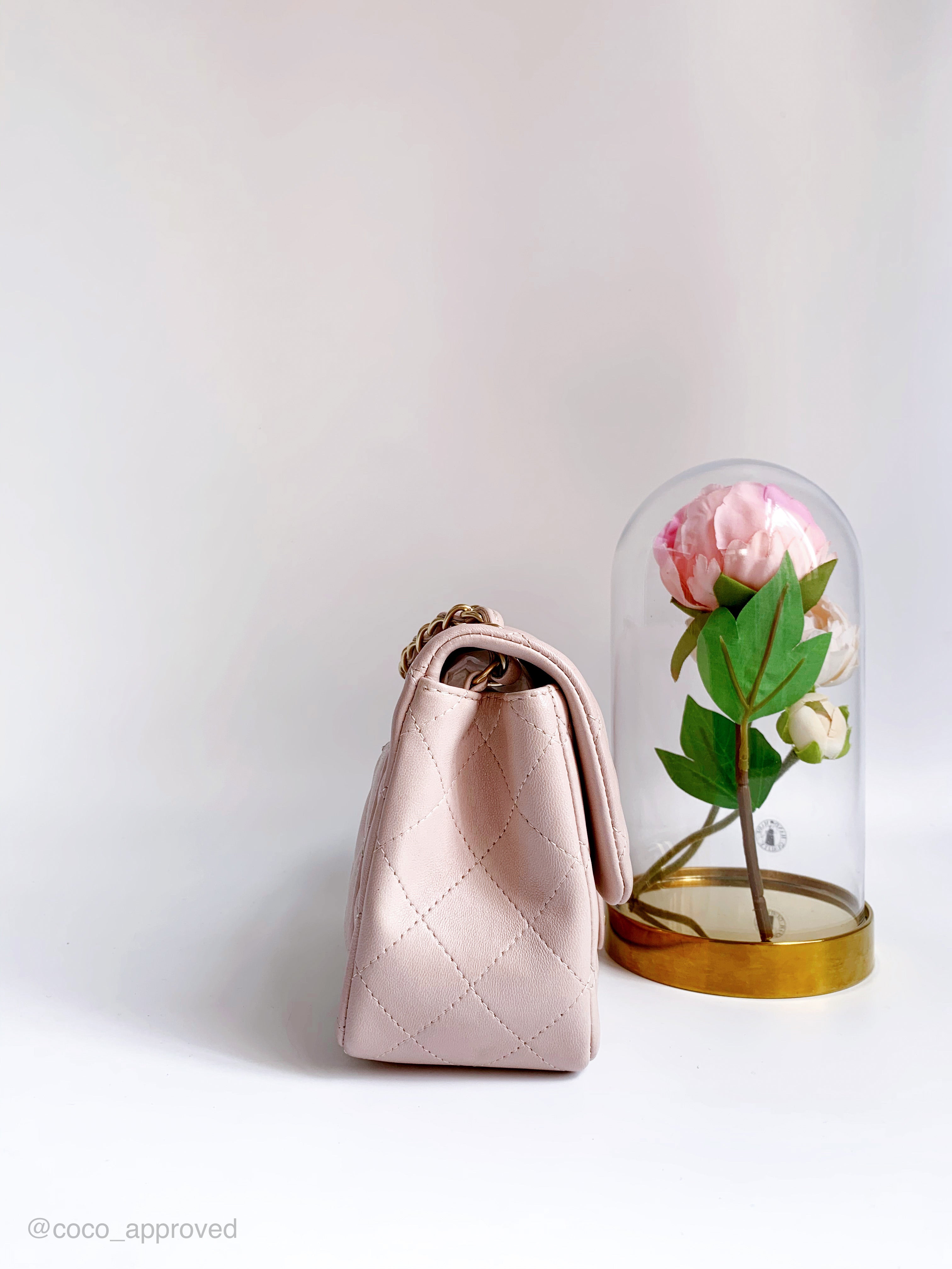 Chanel Classic Flap Bag Medium Rose Sakura Pink 22K Lambskin