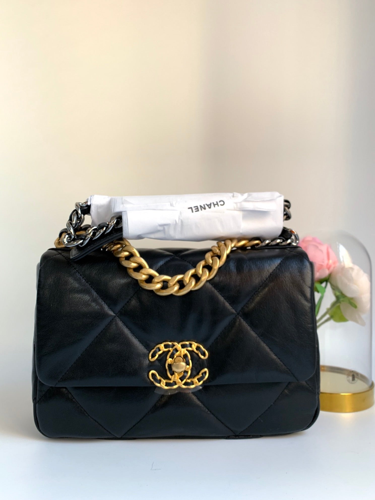 Chanel 19 Black Flap Bag⁣ Small Goatskin 20P – Coco Approved Studio
