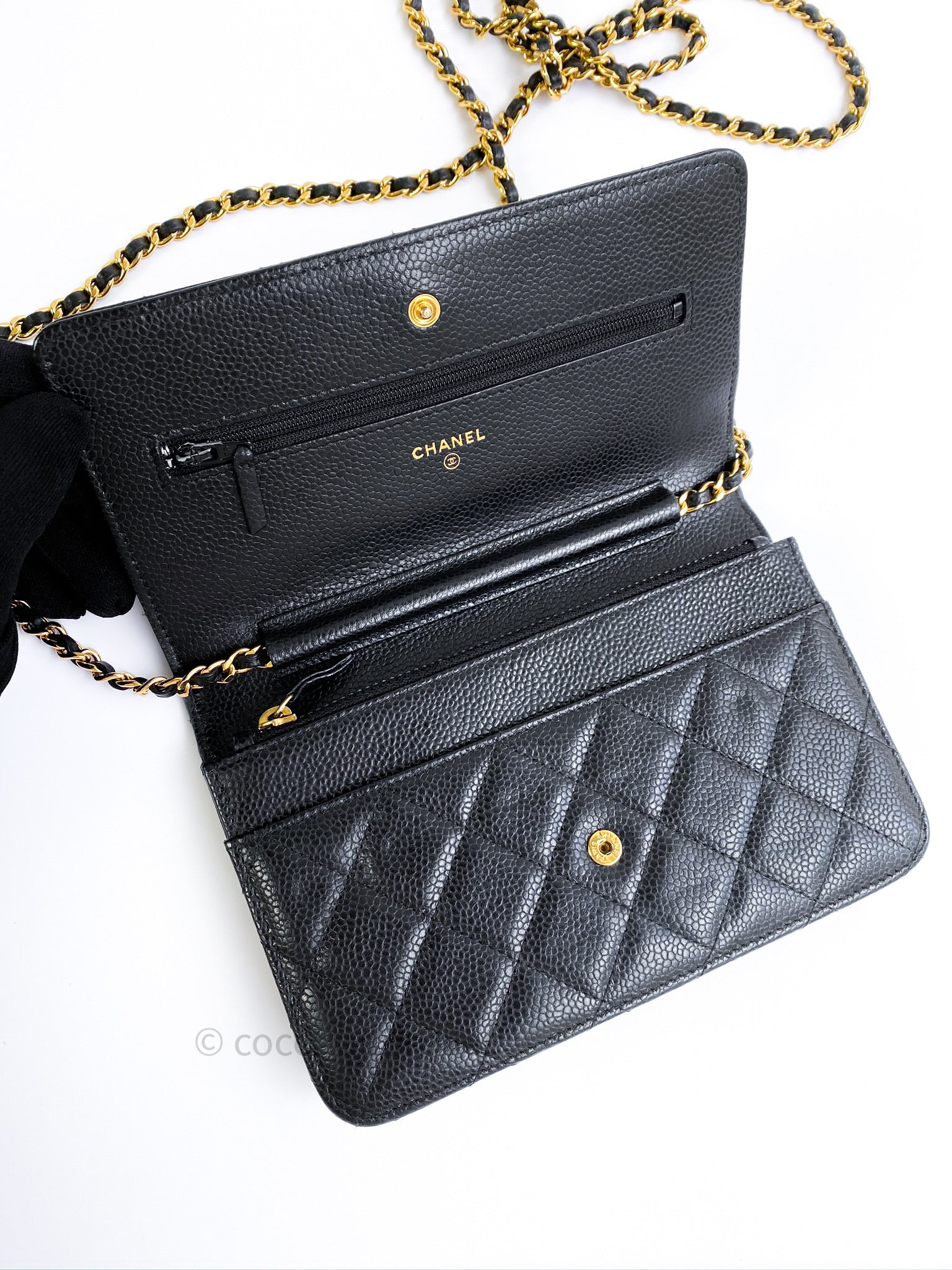 Chanel WOC Wallet on Chain in Black Lambskin with Gold Hardware - SOLD