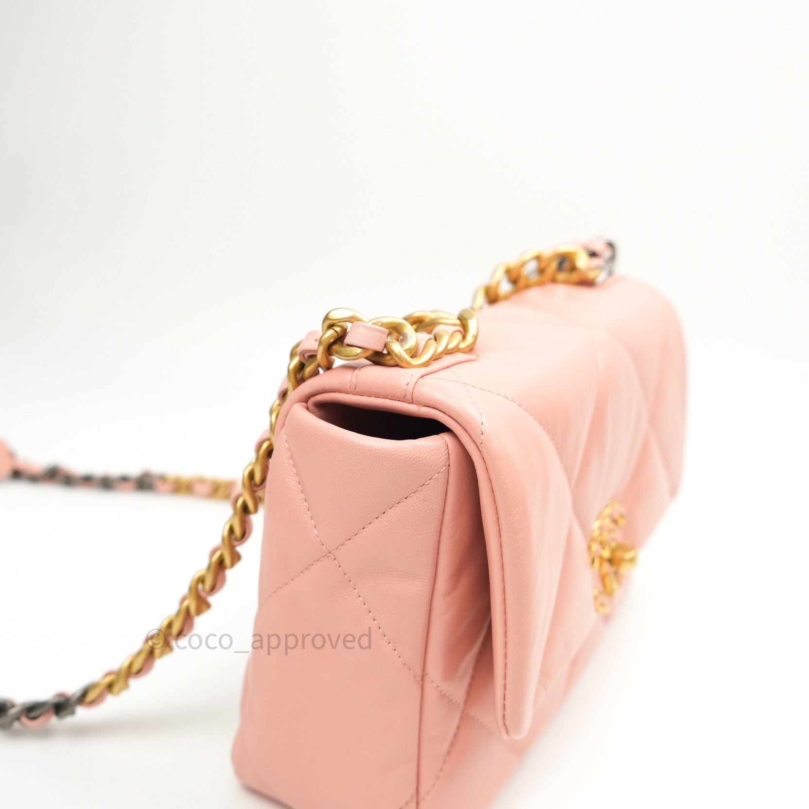 Chanel 19 Small Pink Lambskin Mixed Hardware – Coco Approved Studio