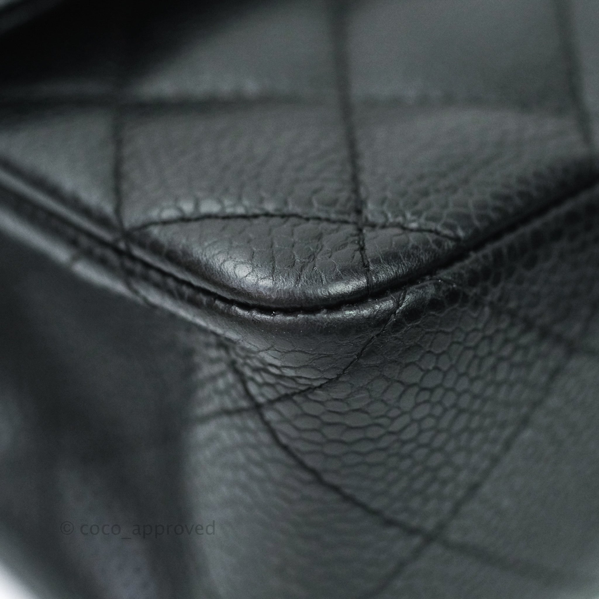 Chanel Classic M/L Medium Double Flap Bag Black Caviar 24K Gold Hardwa – Coco  Approved Studio