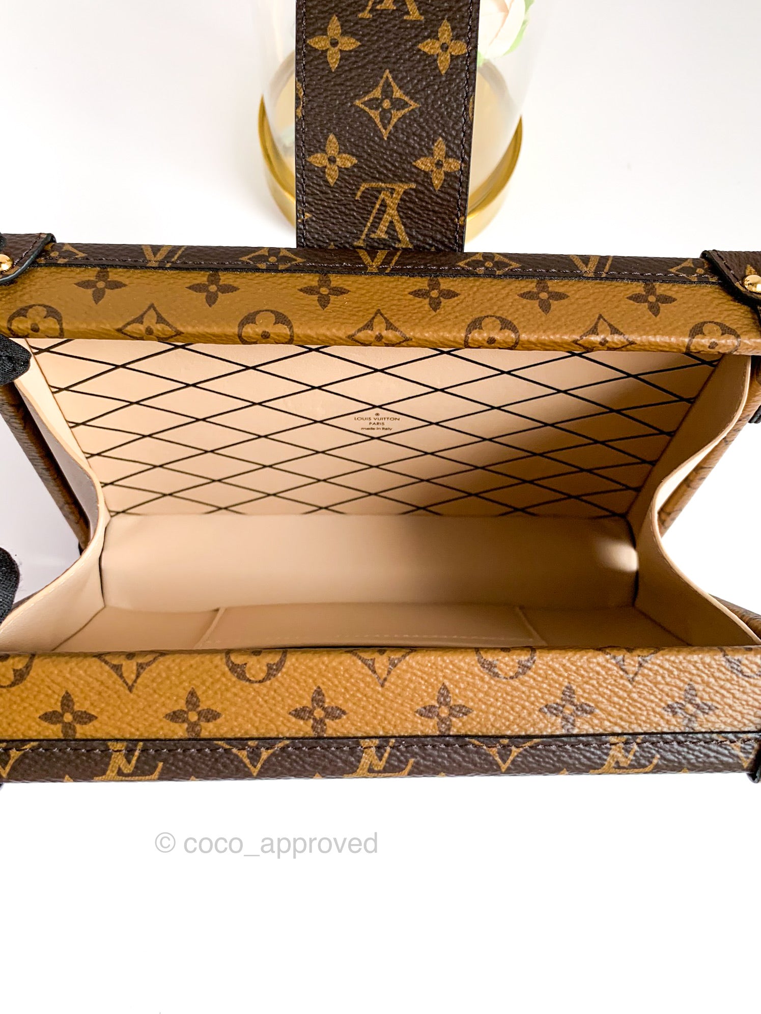 Louis Vuitton Monogram Reverse Canvas Petite Malle Bag - Yoogi's Closet